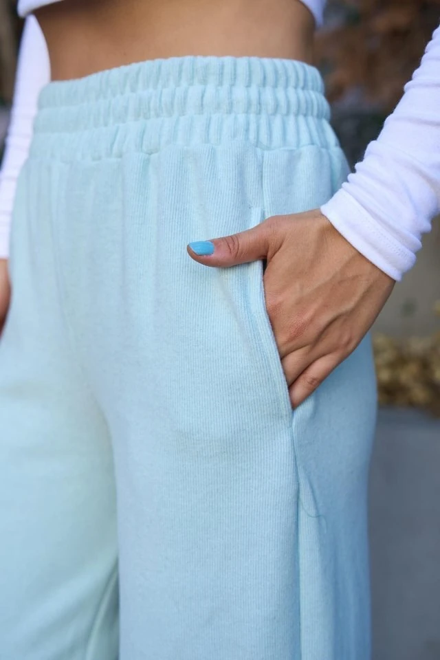 Düz Lastikli Eşofman - Mint Yeşili