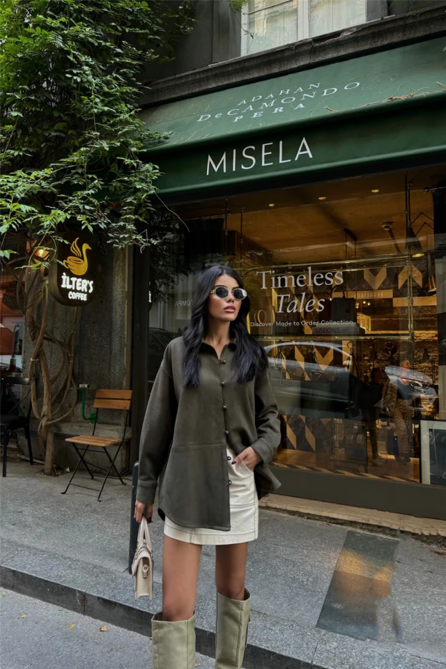 SÜET GÖMLEK - Haki