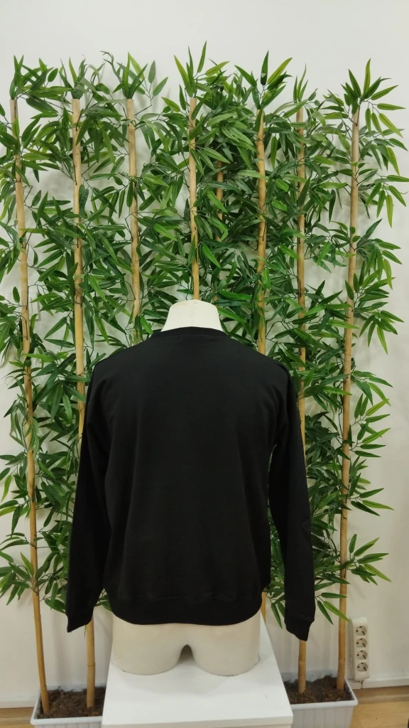 Erkek Uzun Kollu Bisiklet Yaka Boston Yazılı Iki Iplik Bluz