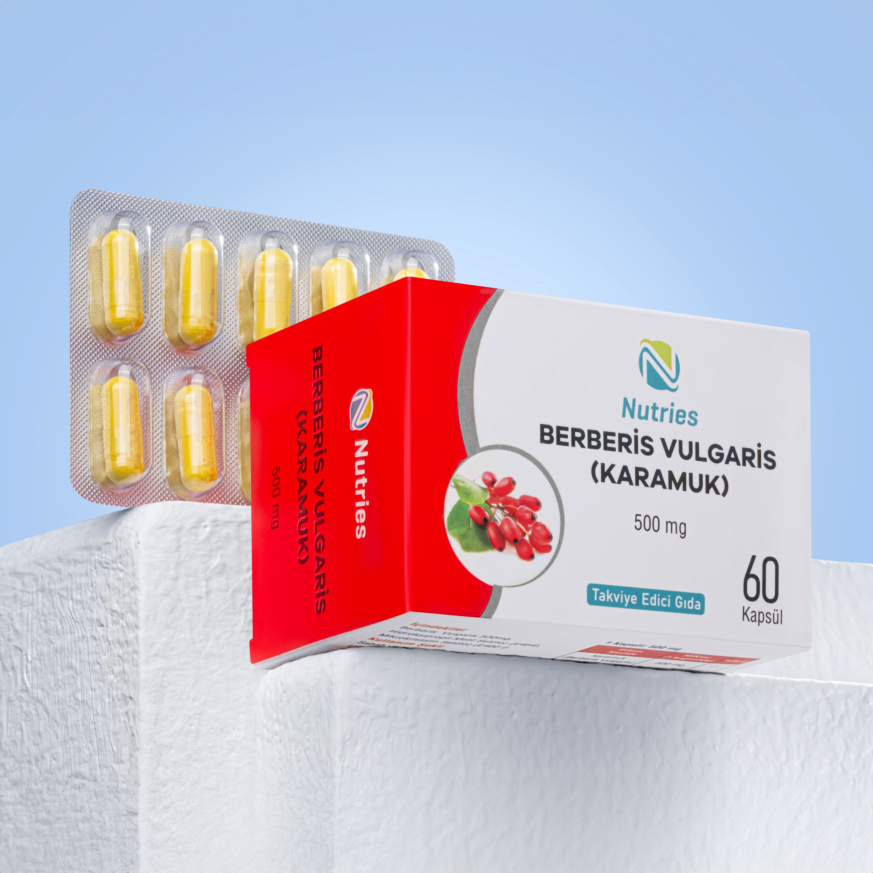 Nutries Berberis Vulgaris (Karamuk) 500 mg 60 Kapsül