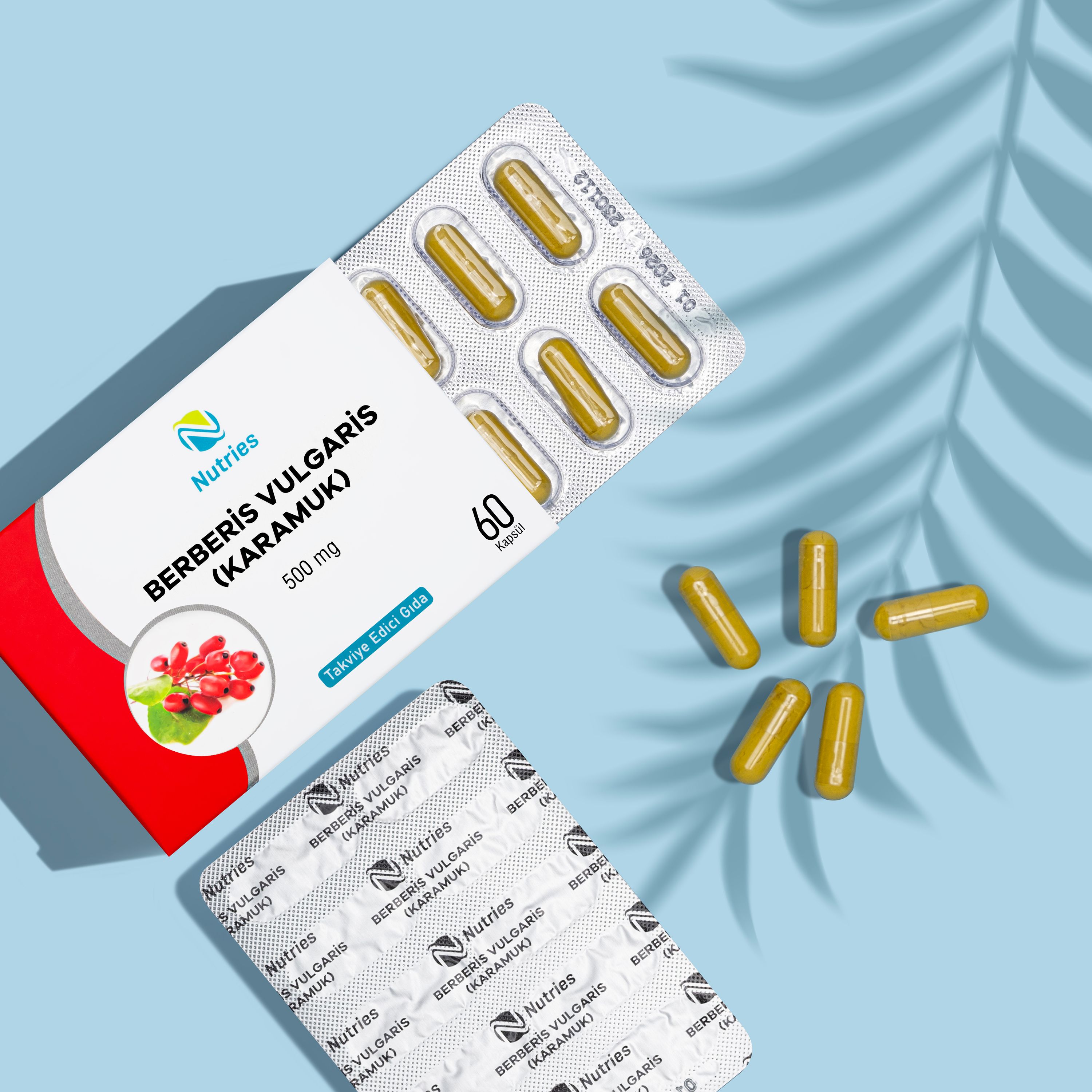 Nutries Berberis Vulgaris (Karamuk) 500 mg 60 Kapsül