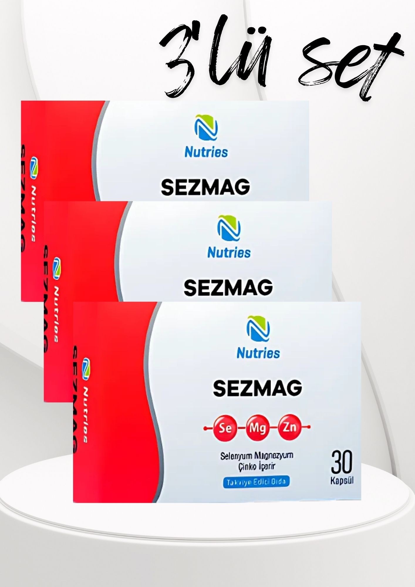 Sezmag Selenyum-Çinko-Magnezyum Takviyesi 30 Kapsül – 3’lü Ekonomik Set
