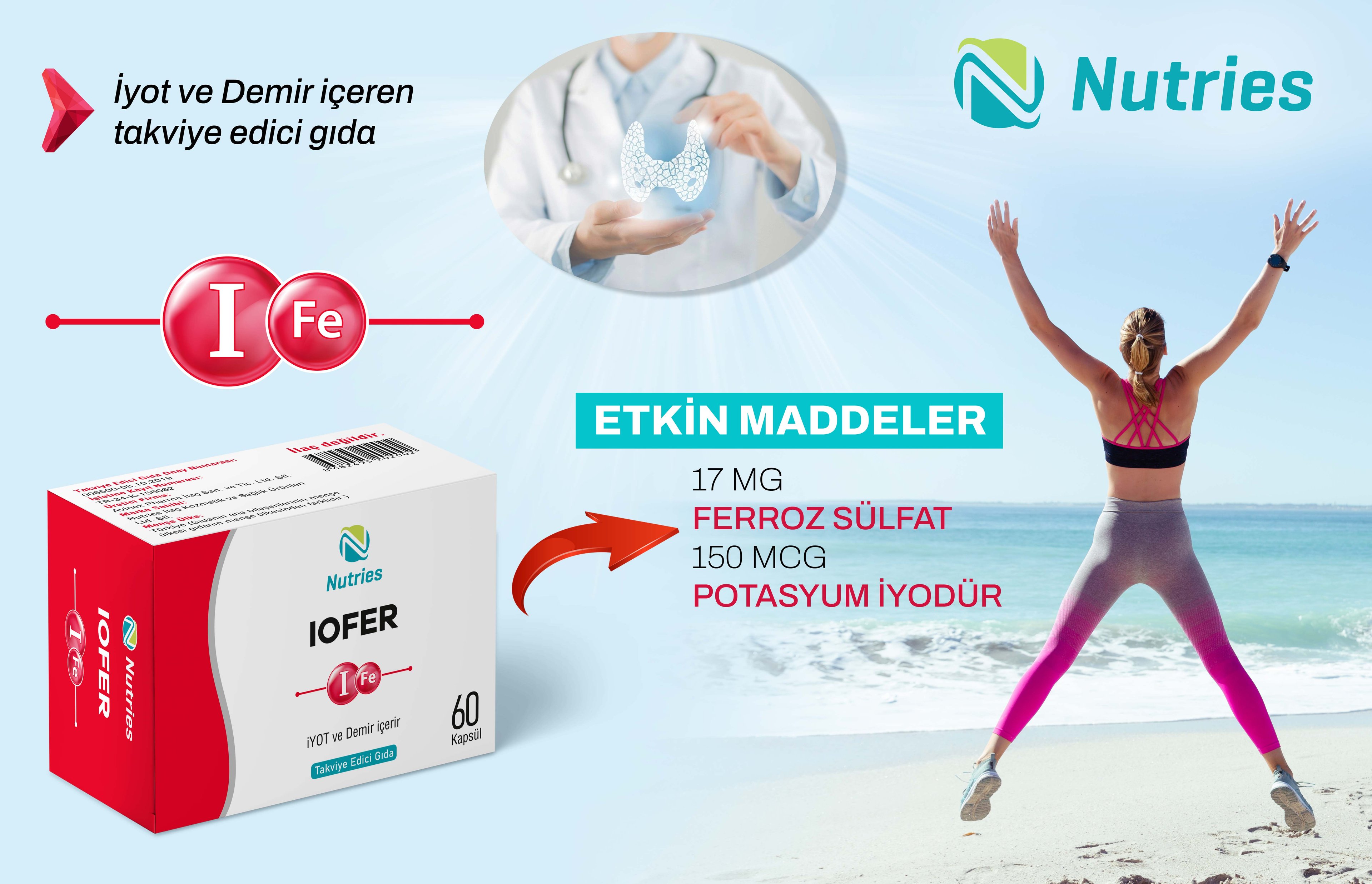 Nutries İofer 30 Kapsül 
