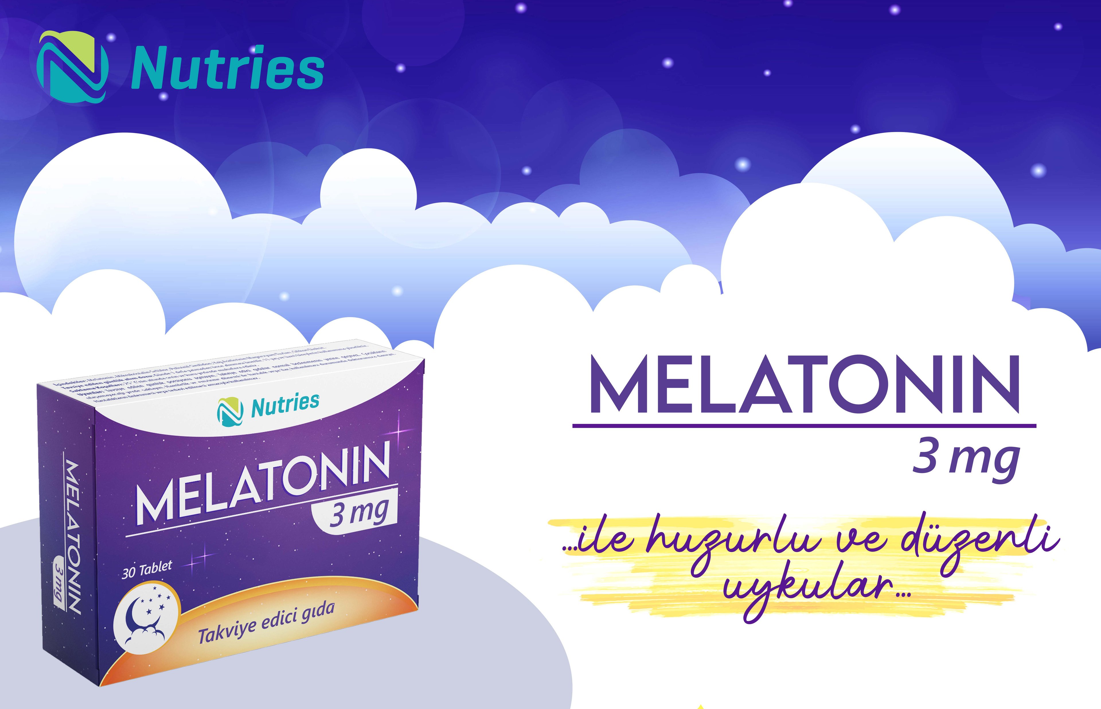 Nutries Melatonin 3 mg 30 Tablet