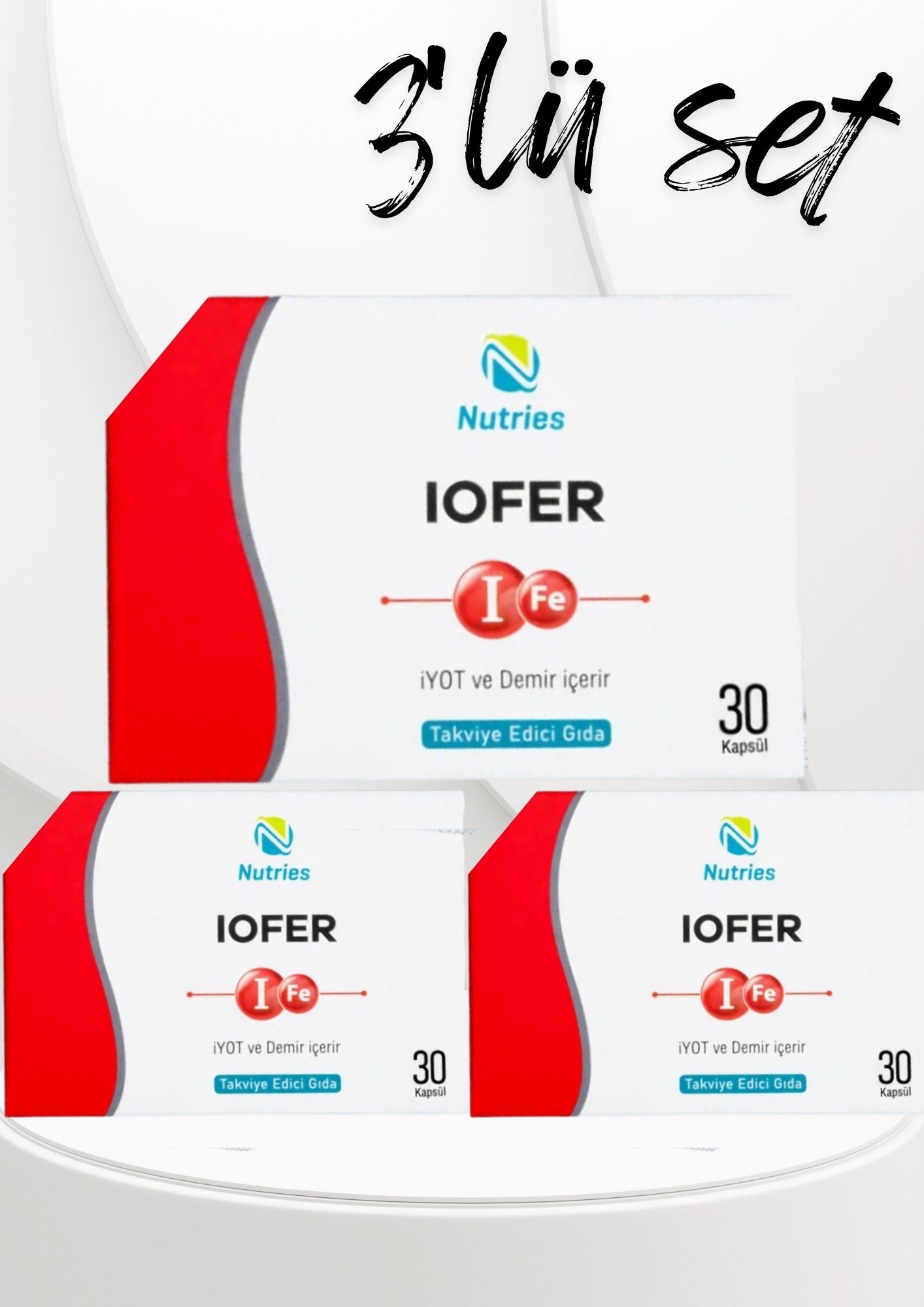 Iofer İyot-Demir Takviyesi 30 Kapsül – 3’lü Ekonomik Set