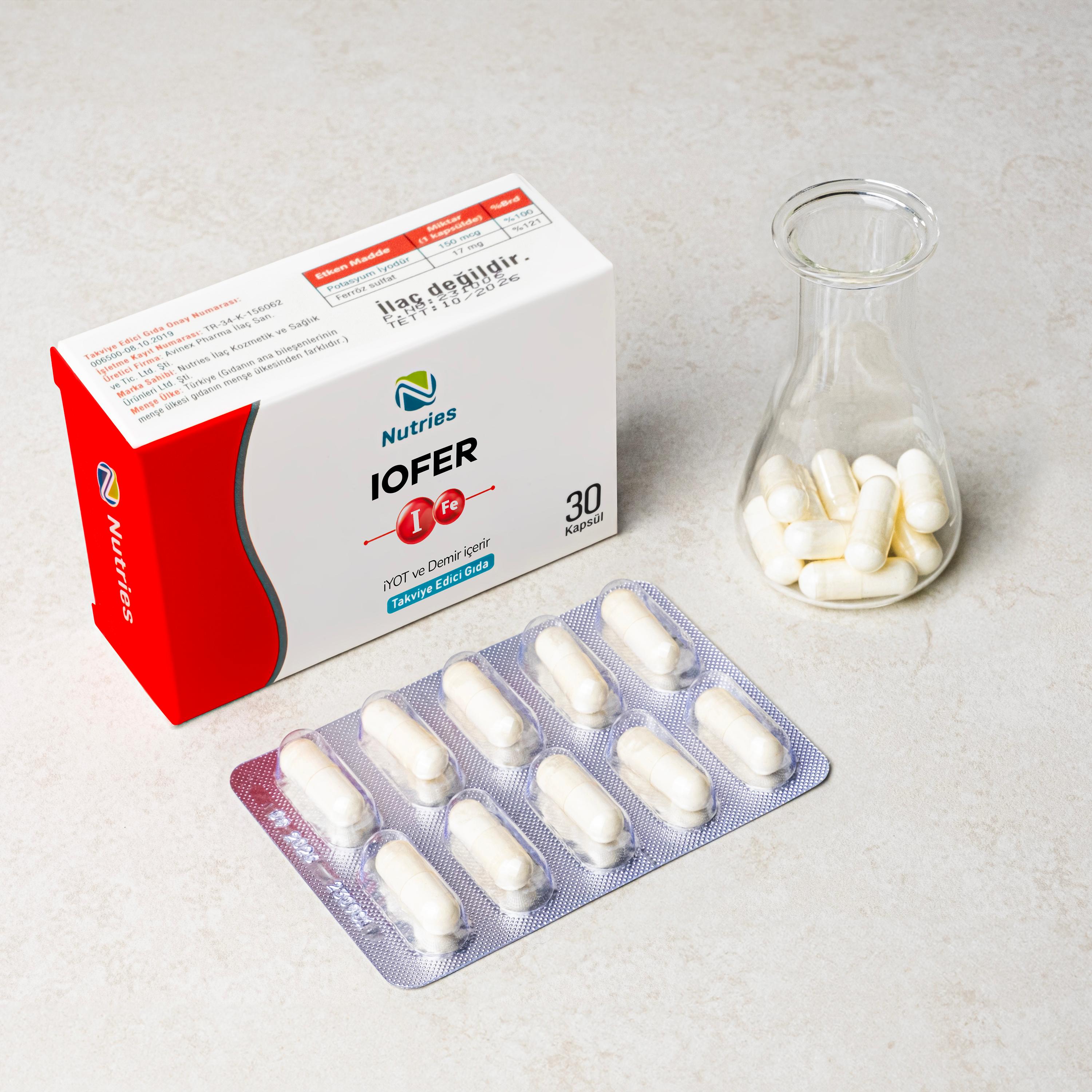 Nutries İofer 30 Kapsül 