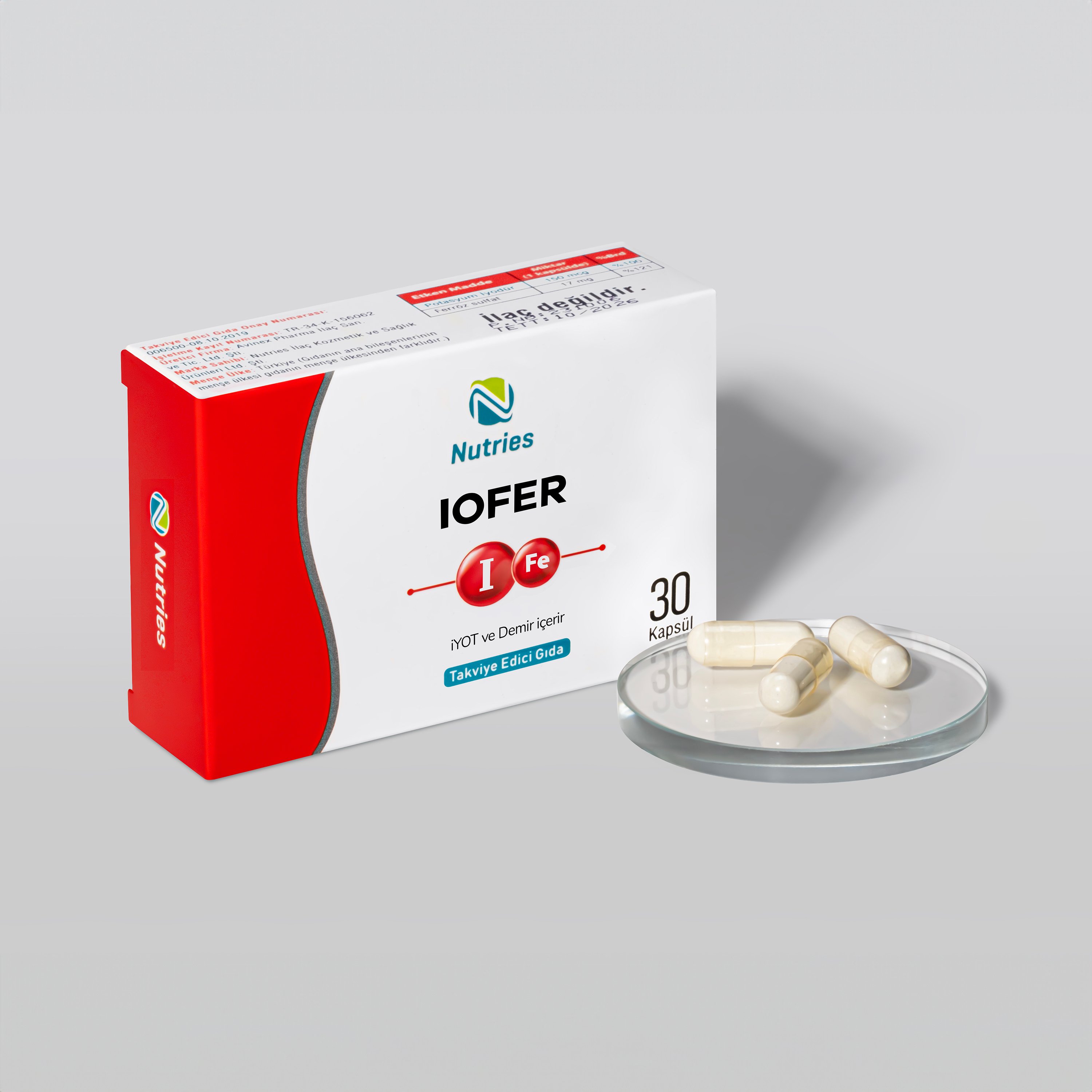 Nutries İofer 30 Kapsül 