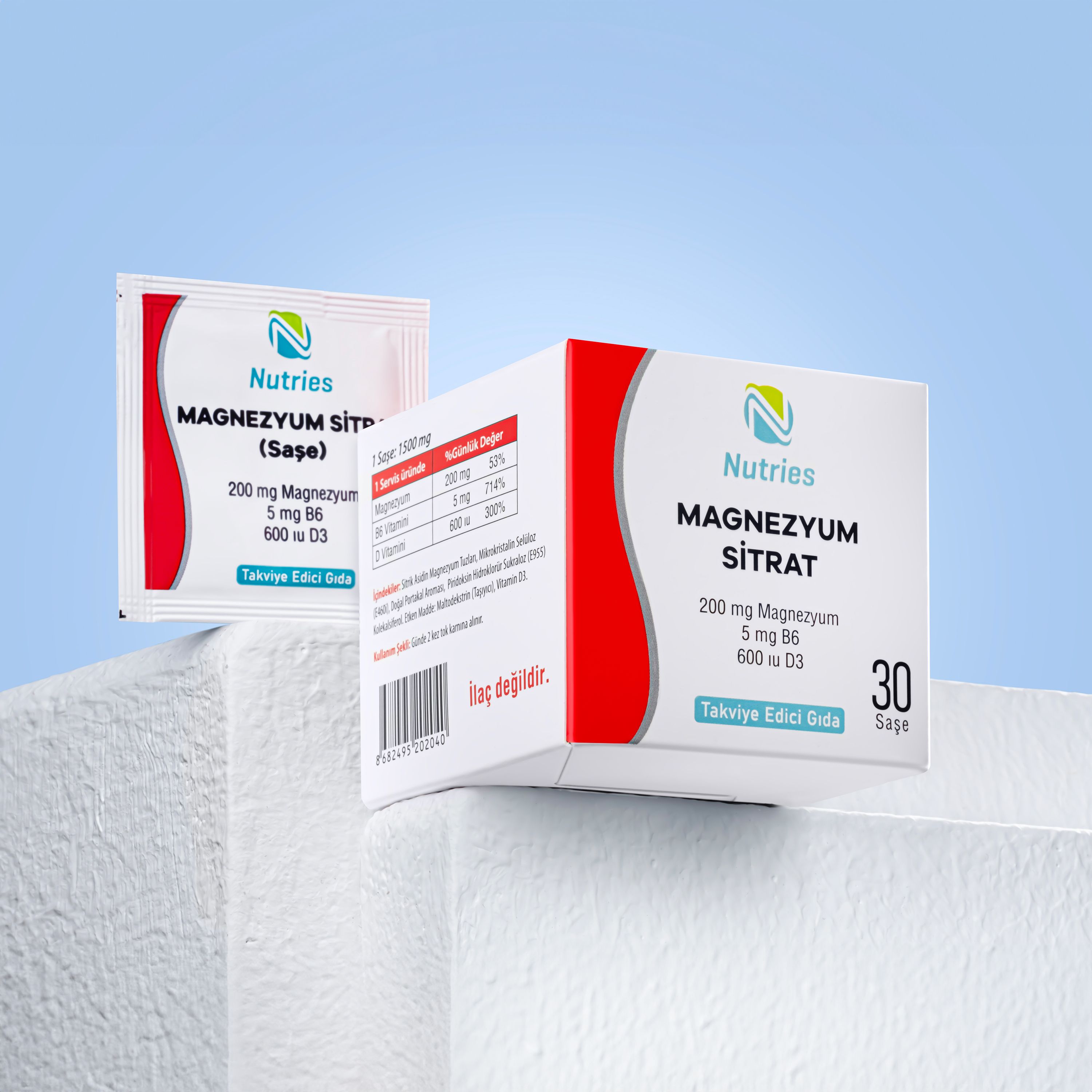 Nutries Magnezyum Sitrat 30 Saşe 