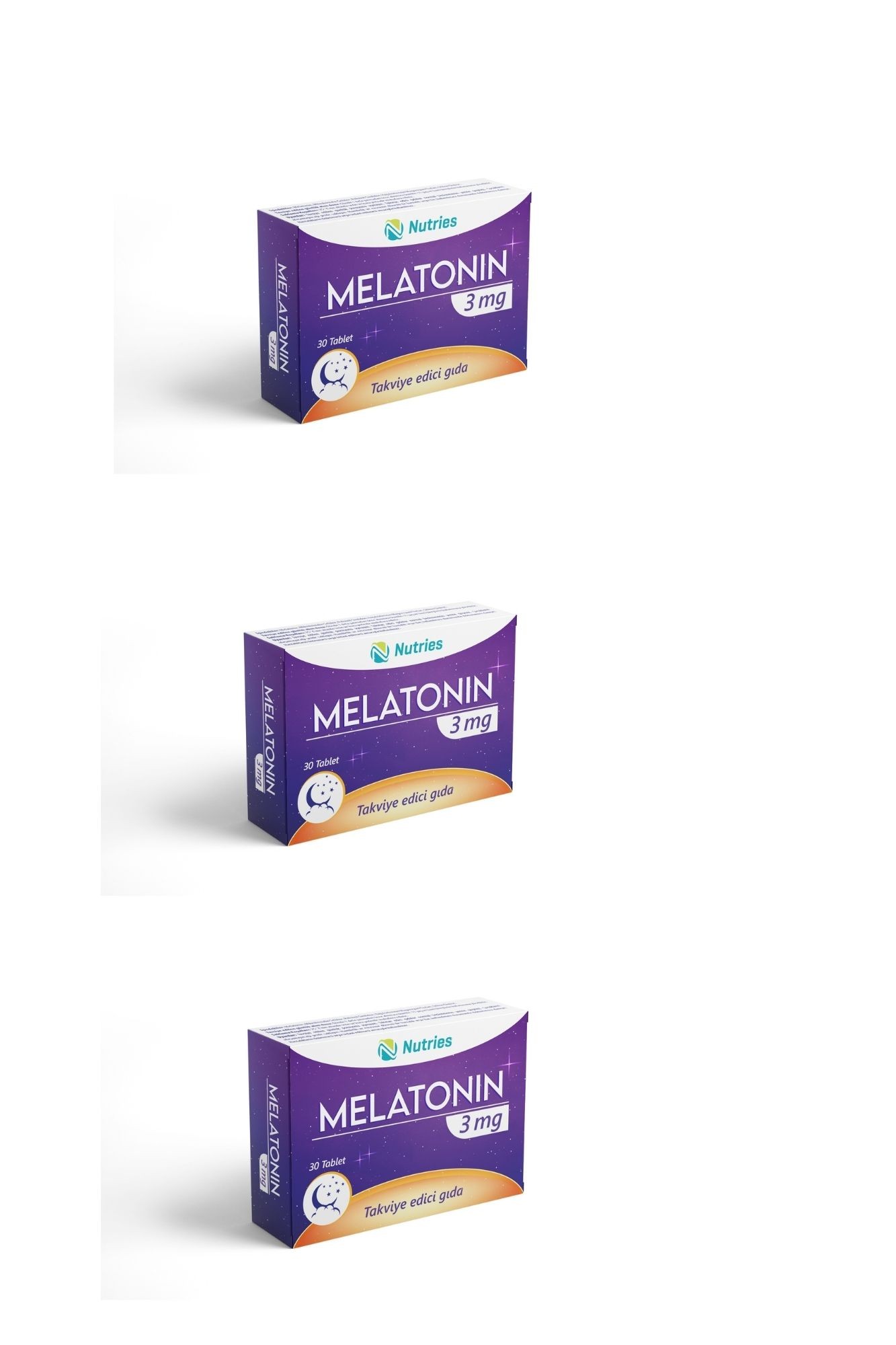 Nutries Melatonin 30 Tablet 3 'lü Paket 