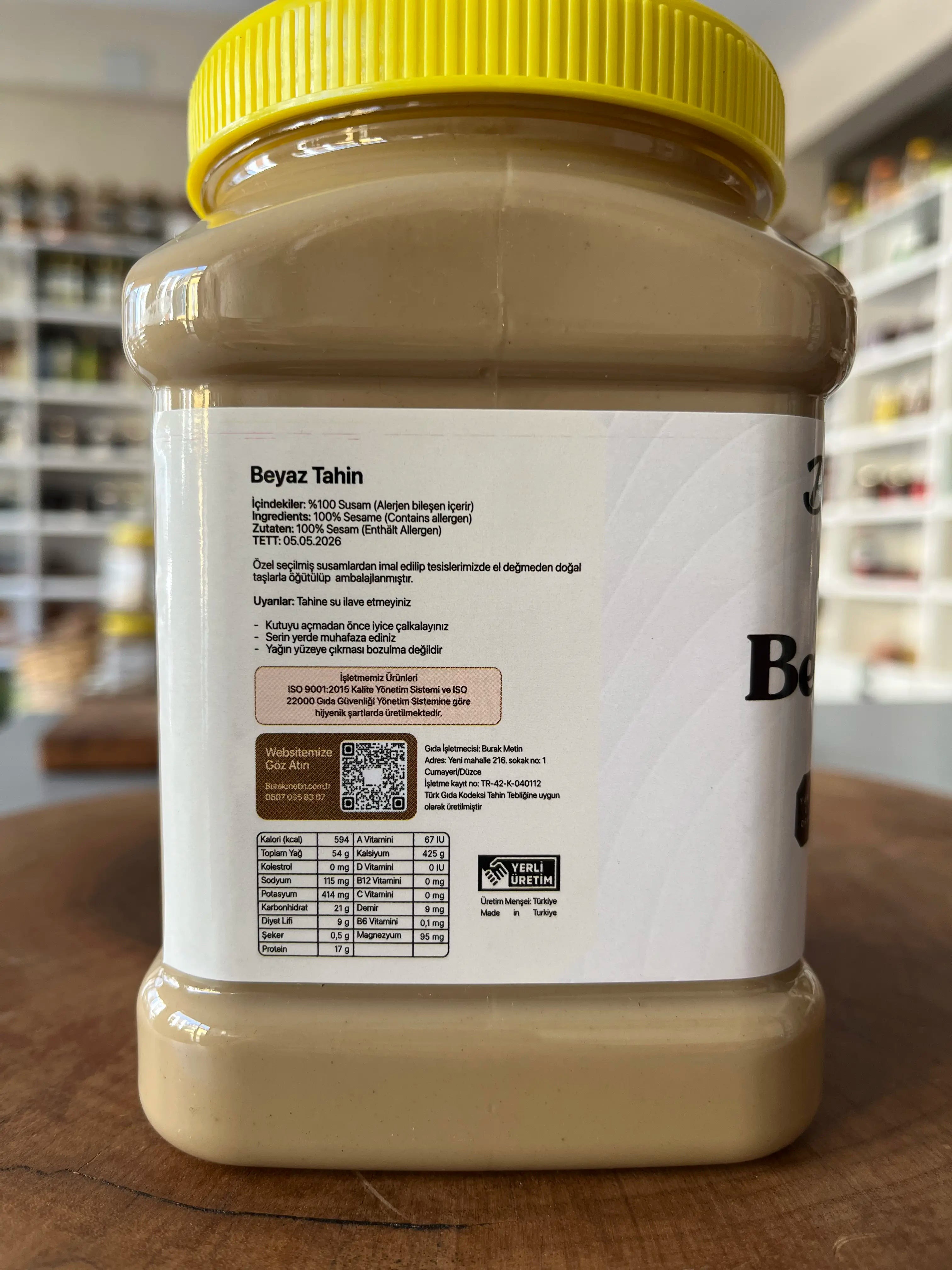 Beyaz Çiğ Tahin 935 GR + Keçiboynuzu Pekmezi 850 Gr