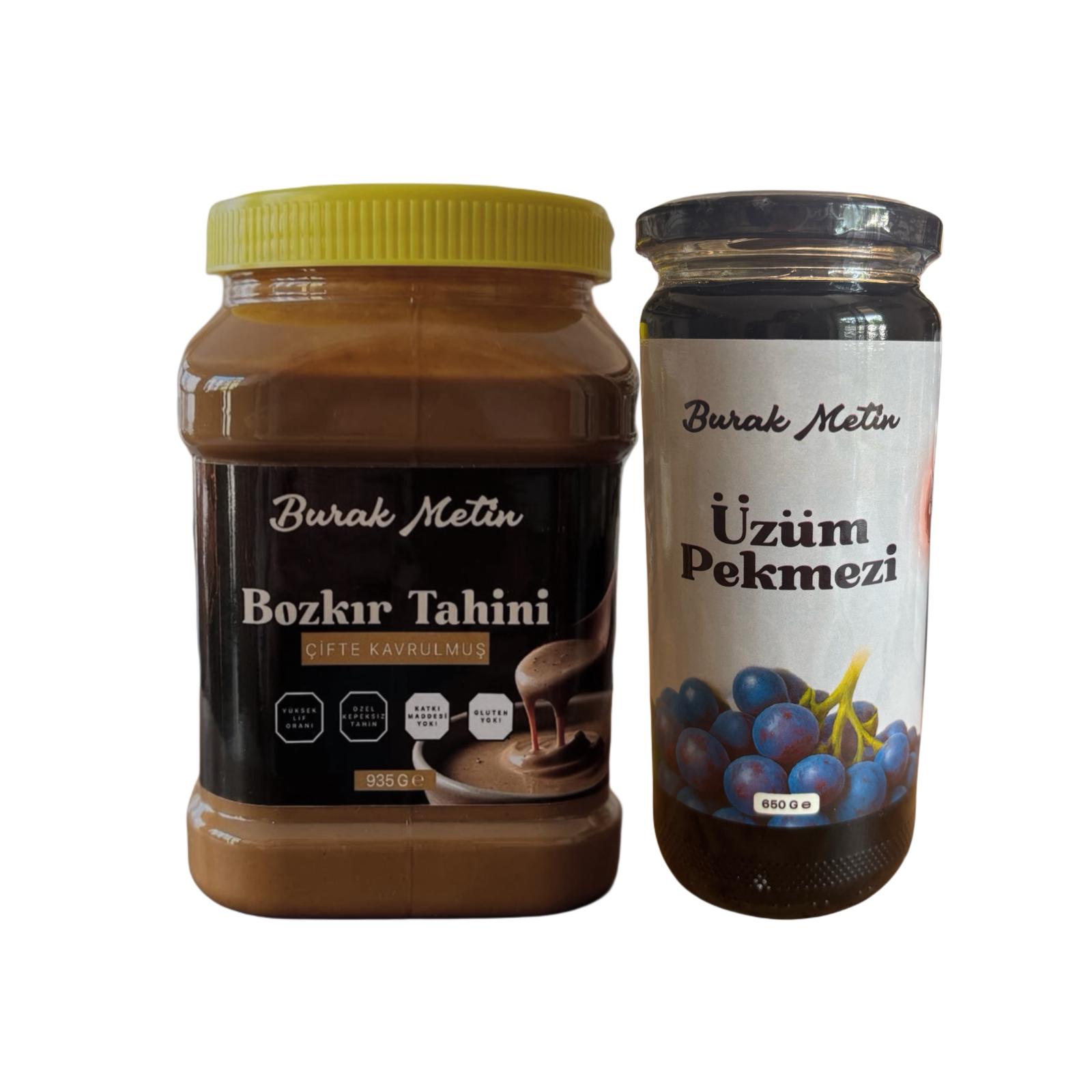 Çifte Kavrulmuş Tahin 935 GR  + Üzüm Pekmezi 650 GR 