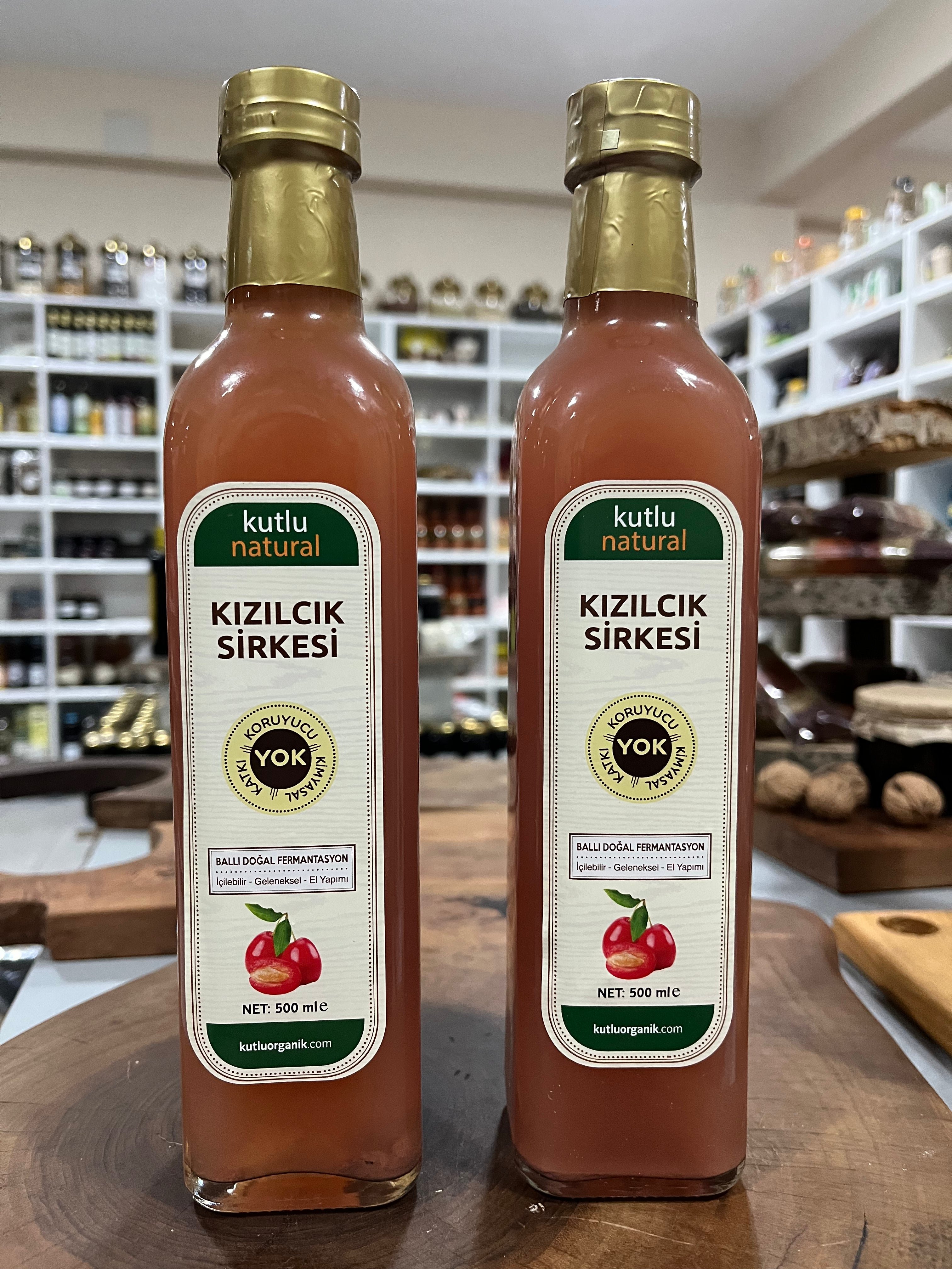 2 adet 500 ML Düzce Kızılcık Sirkesi (Özel ve sınırlı üretim)