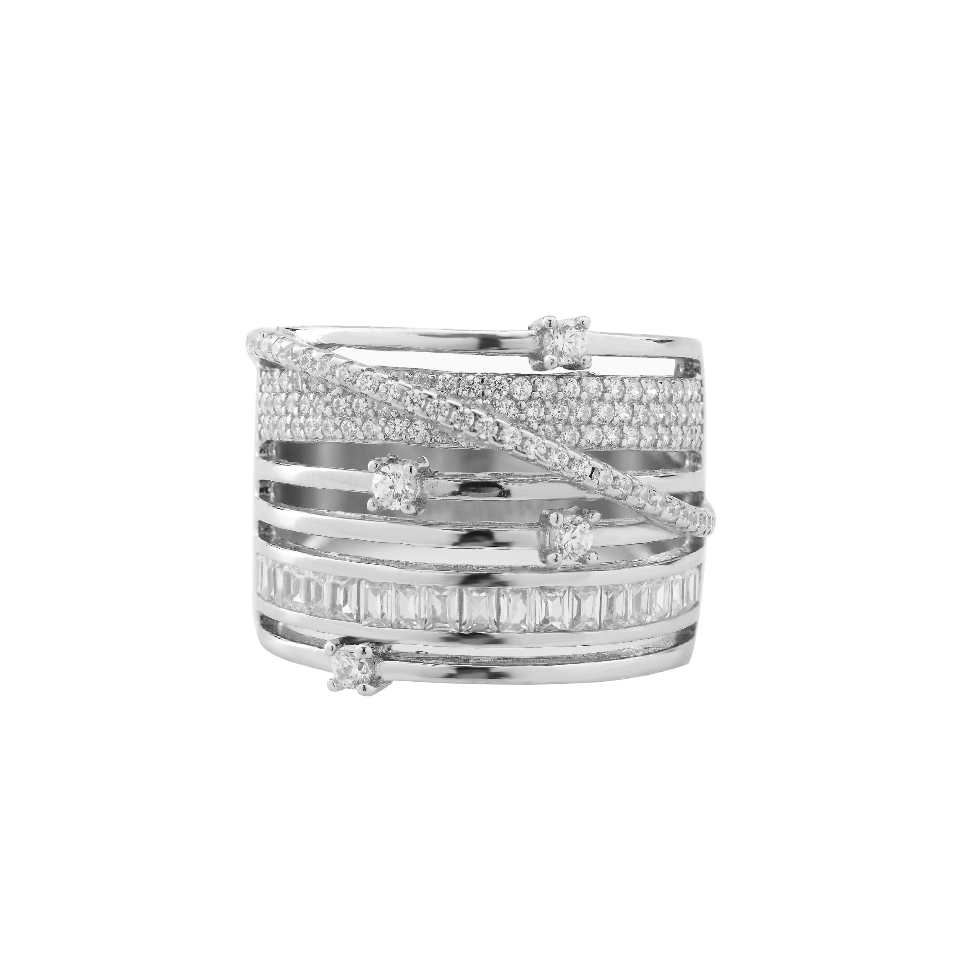 Baguette Exclusive Ring - Rhodium