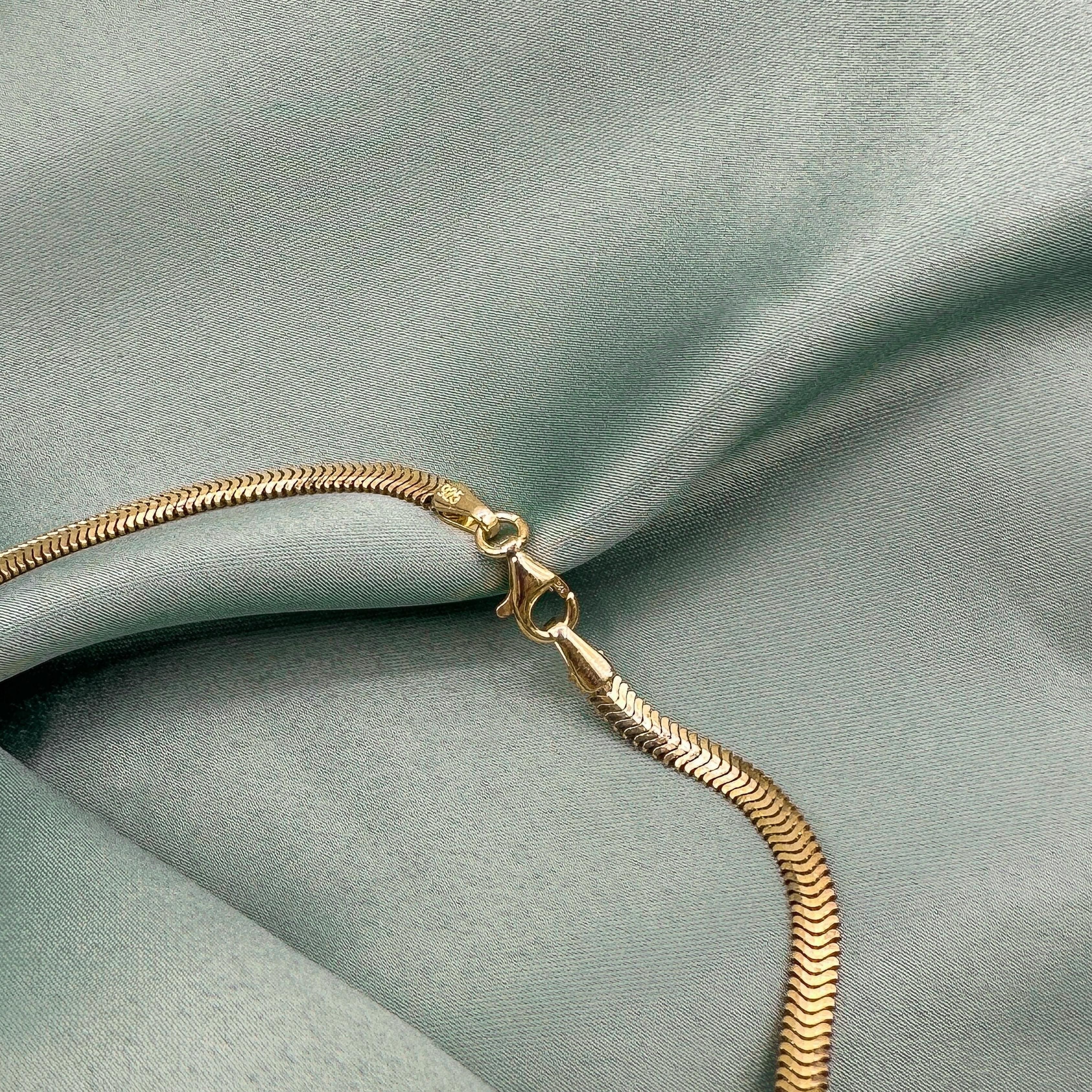 Herringbone 3 mm. Chain - Gold