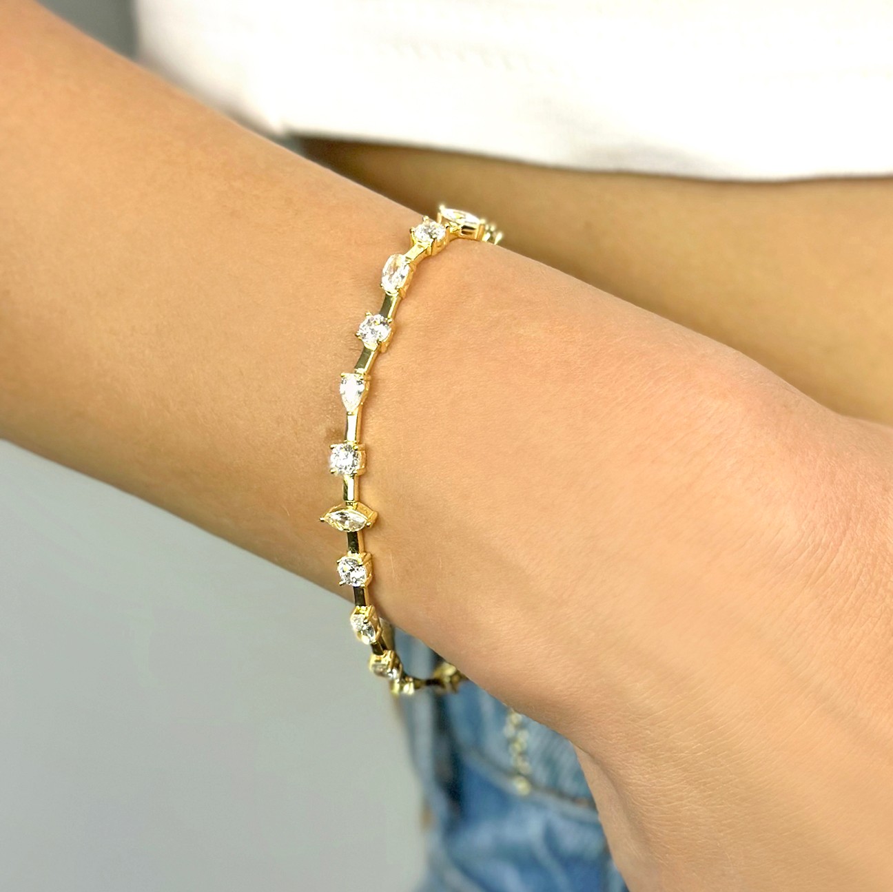 Marquise Waterway Bracelet - Gold