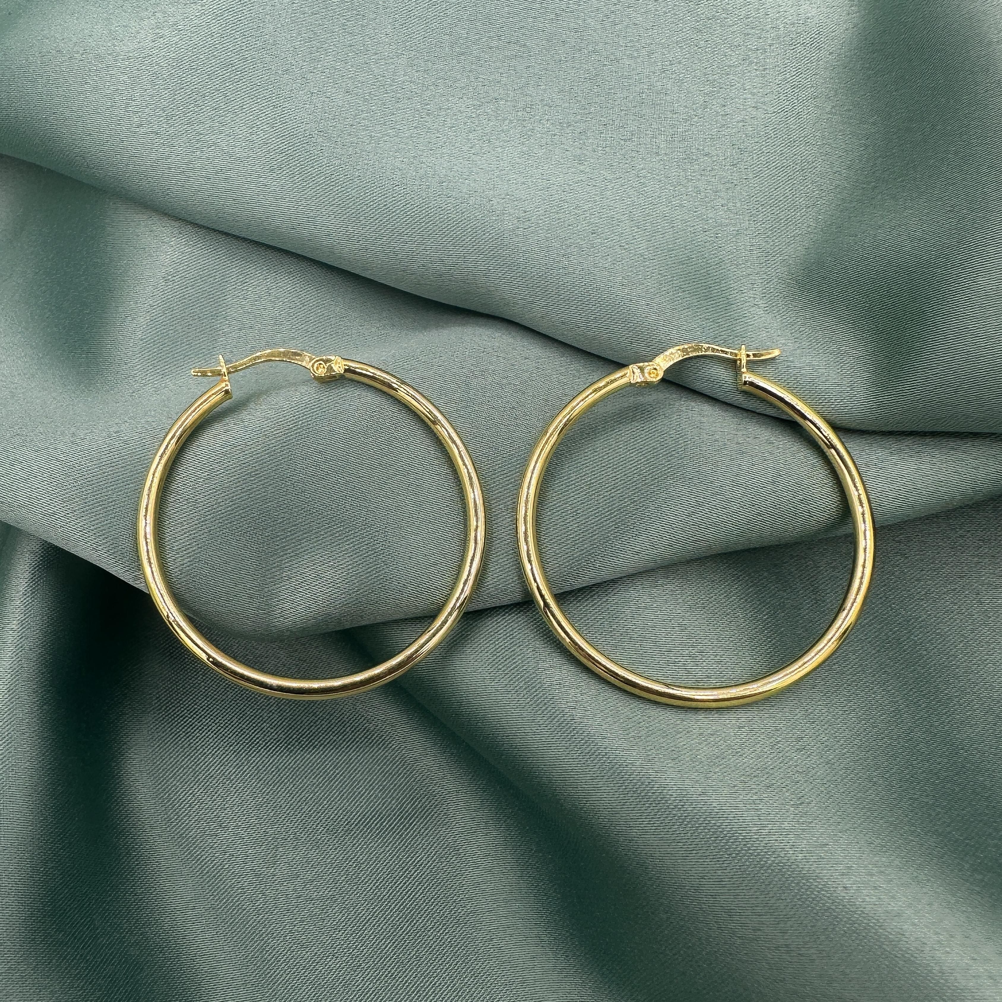 Biz Size Thin Round Earring - Gold