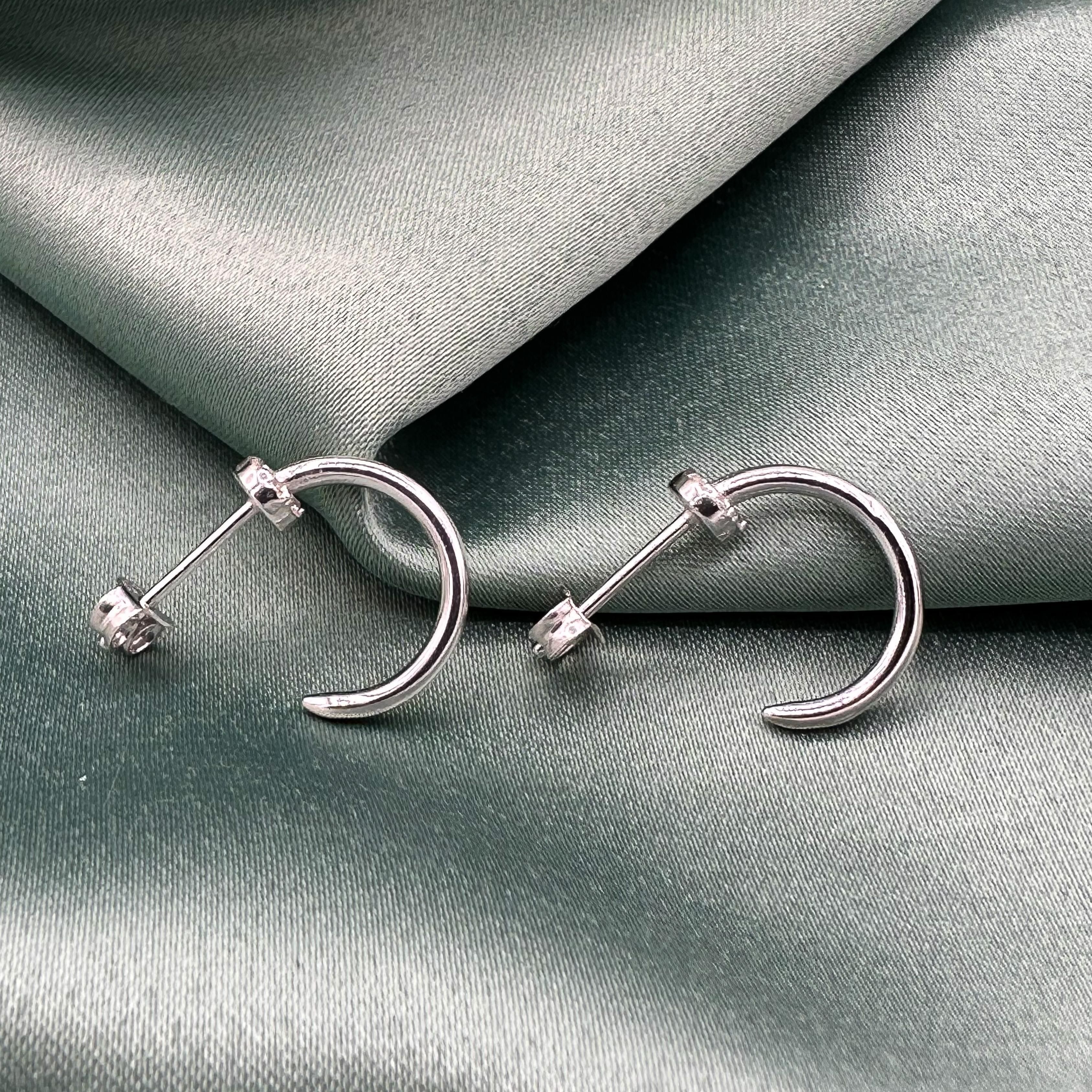 Luna Earrings - Rhodium