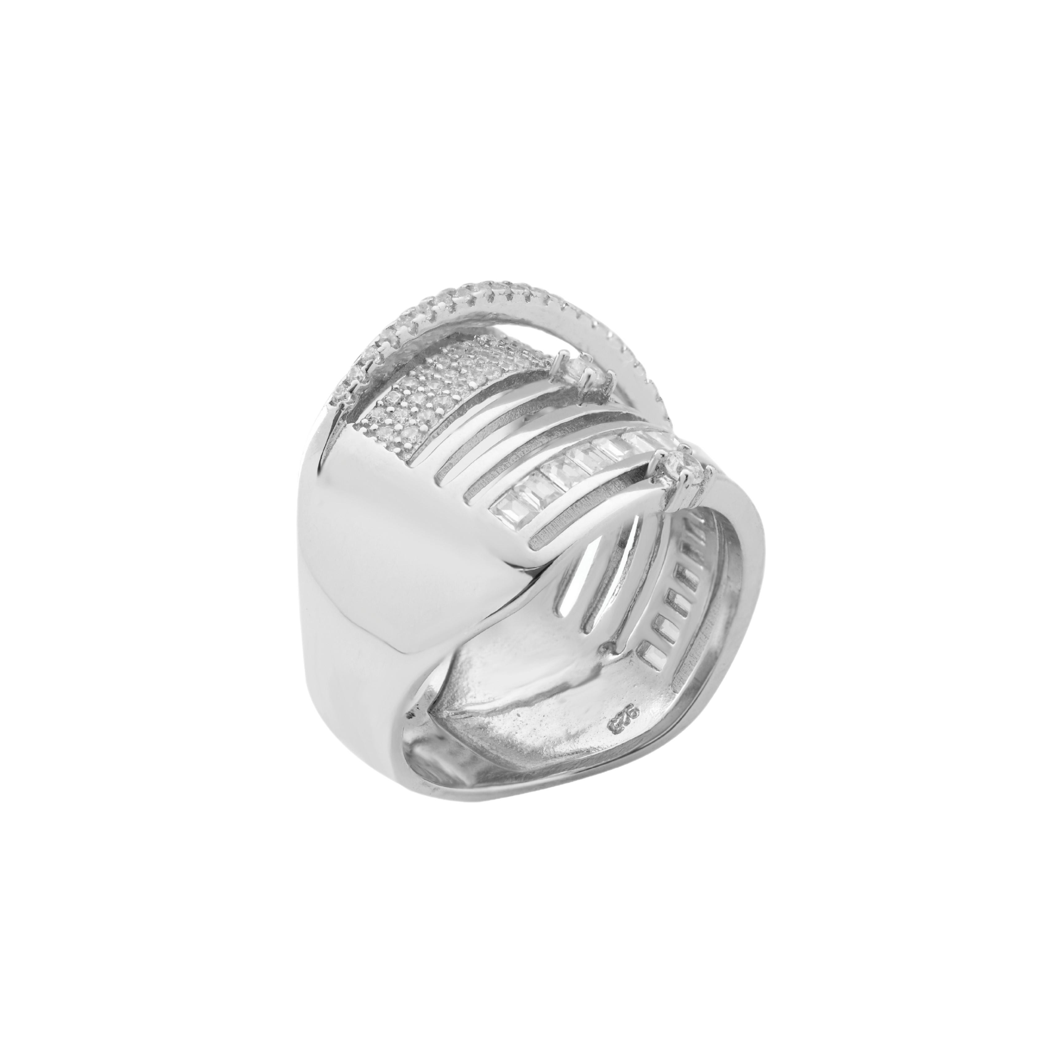 Baguette Exclusive Ring - Rhodium