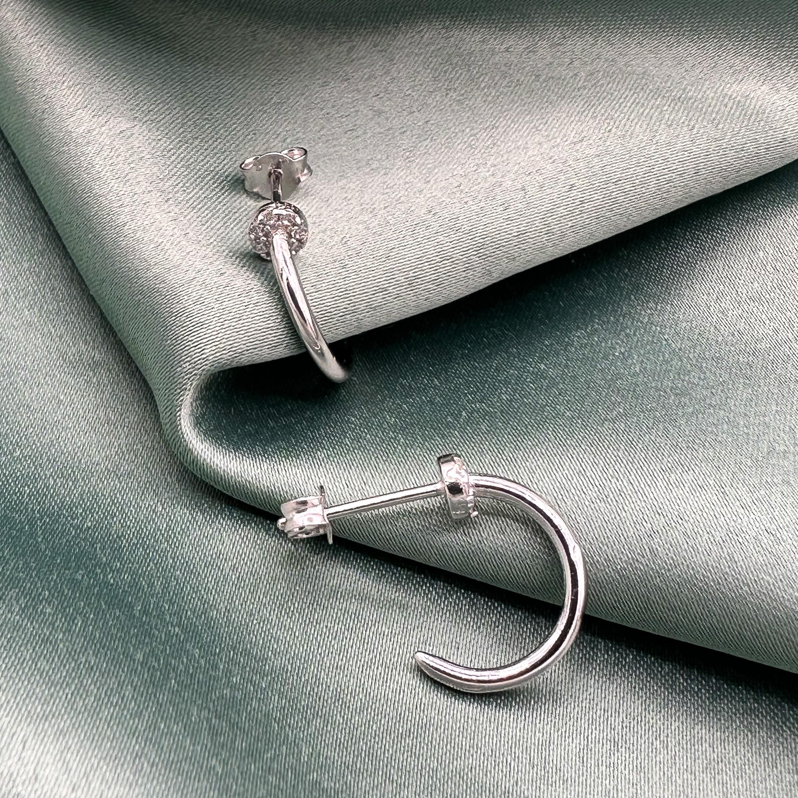 Luna Earrings - Rhodium