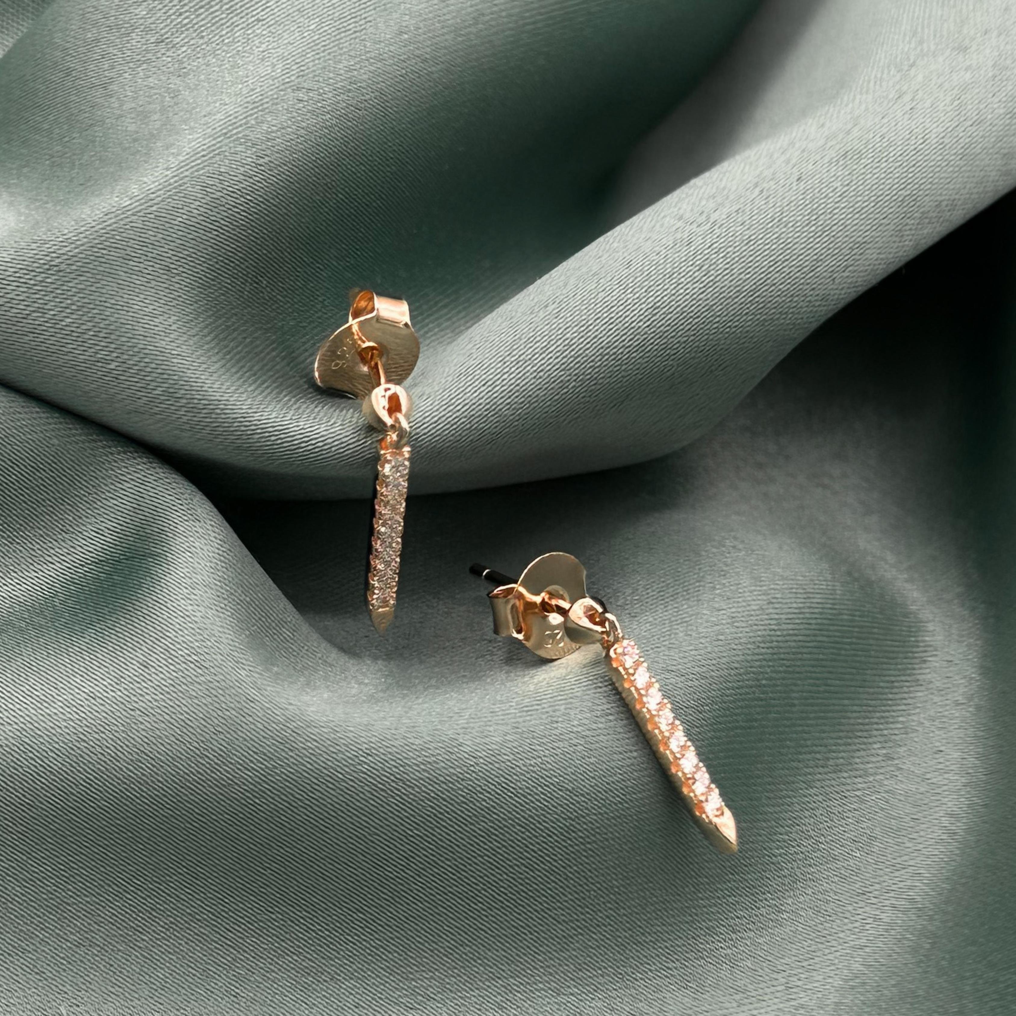 Rhod Earrings - Rose Gold