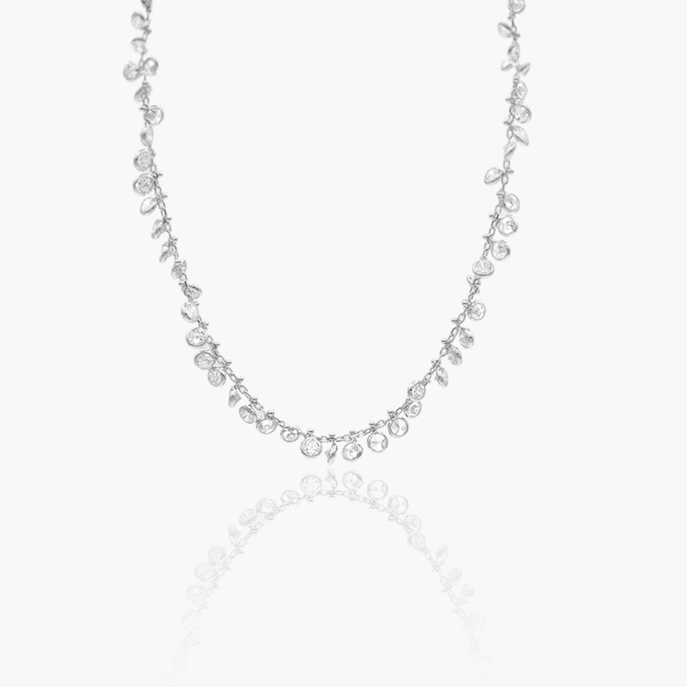 Borde Necklace - Rhodium