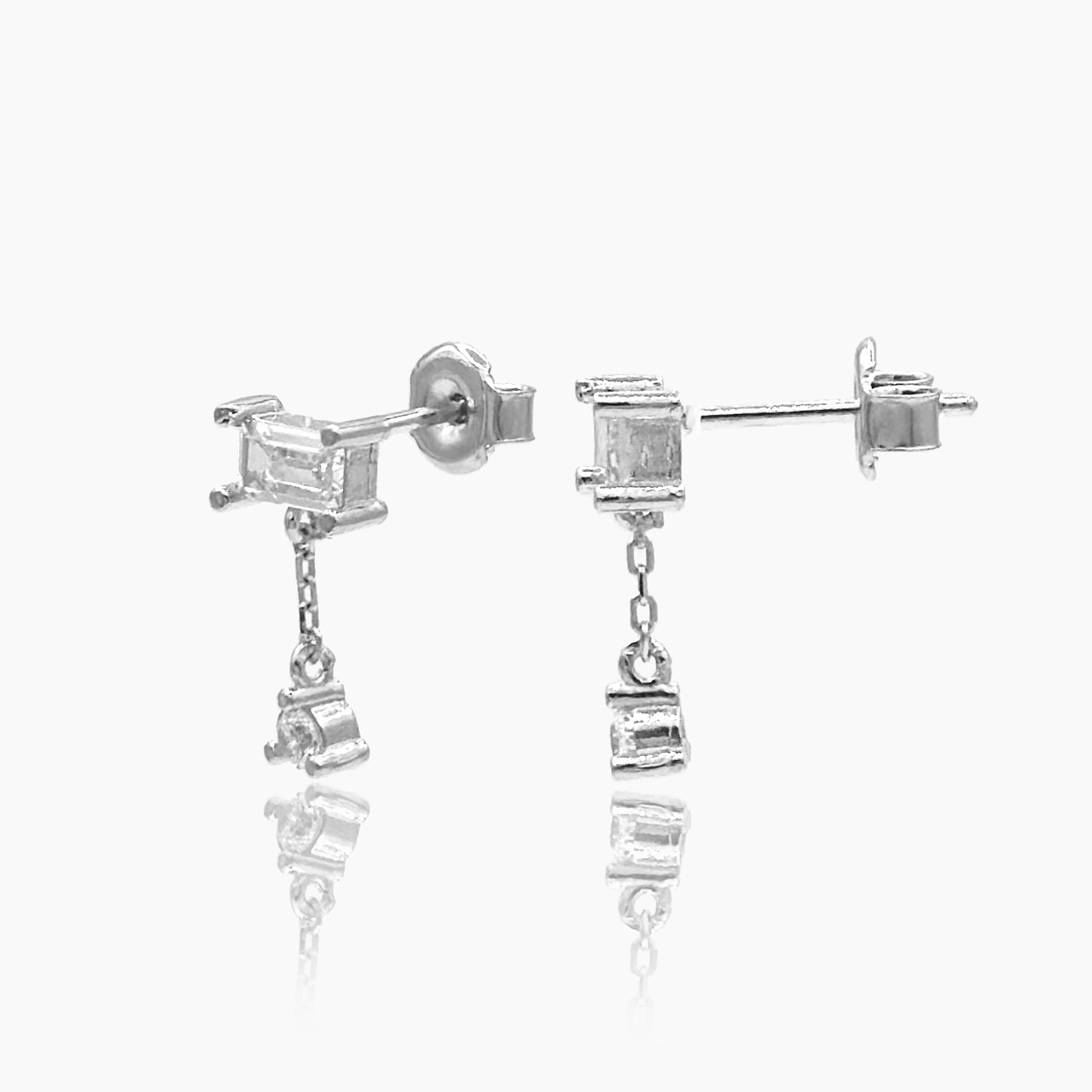 Iris Earrings - Rhodium