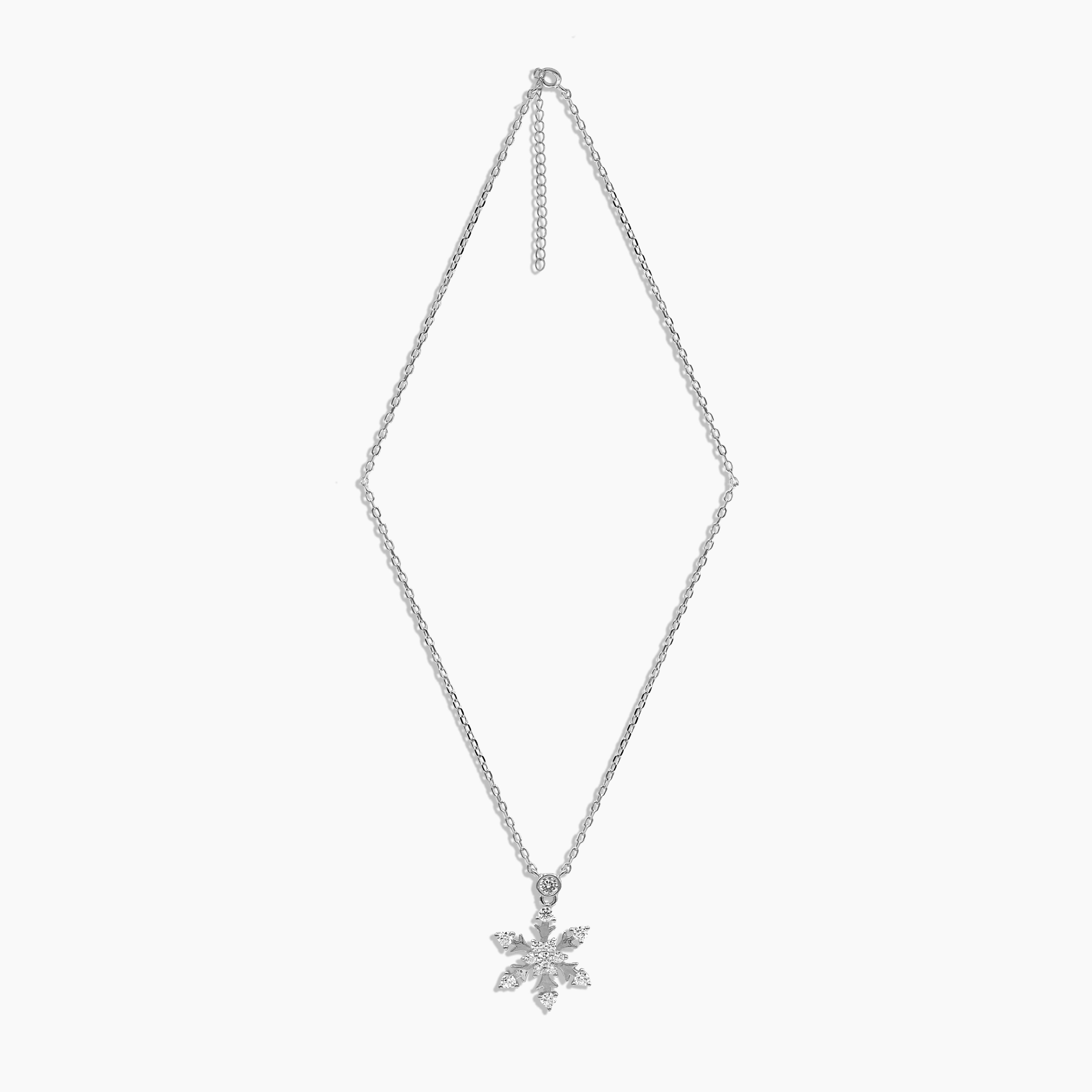 Snowflake Necklace - Rhodium