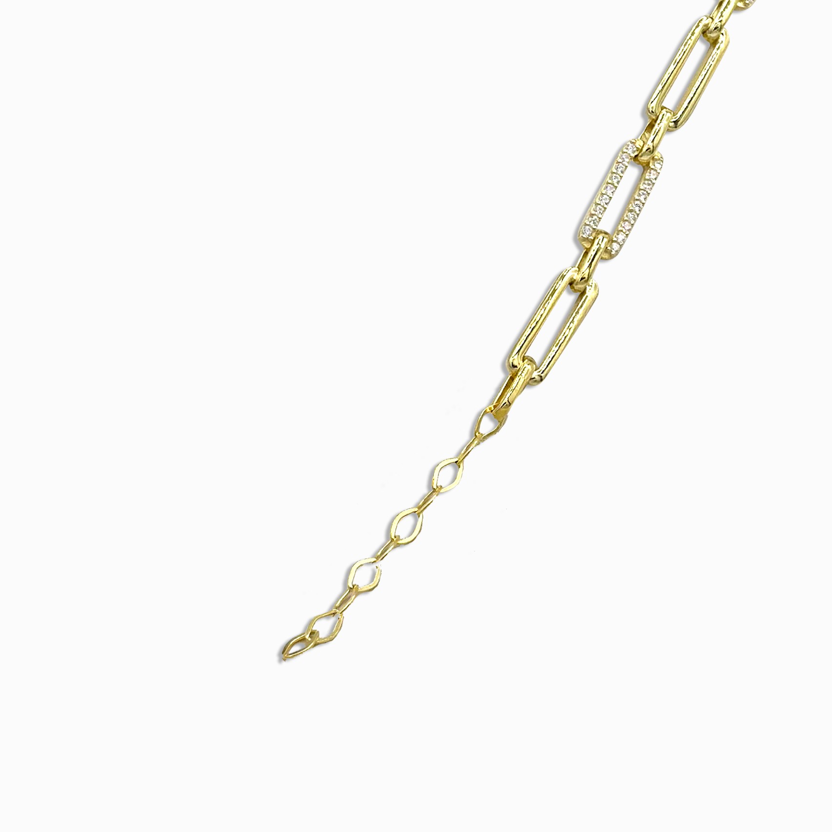 Link Zircon Bracelet - Gold