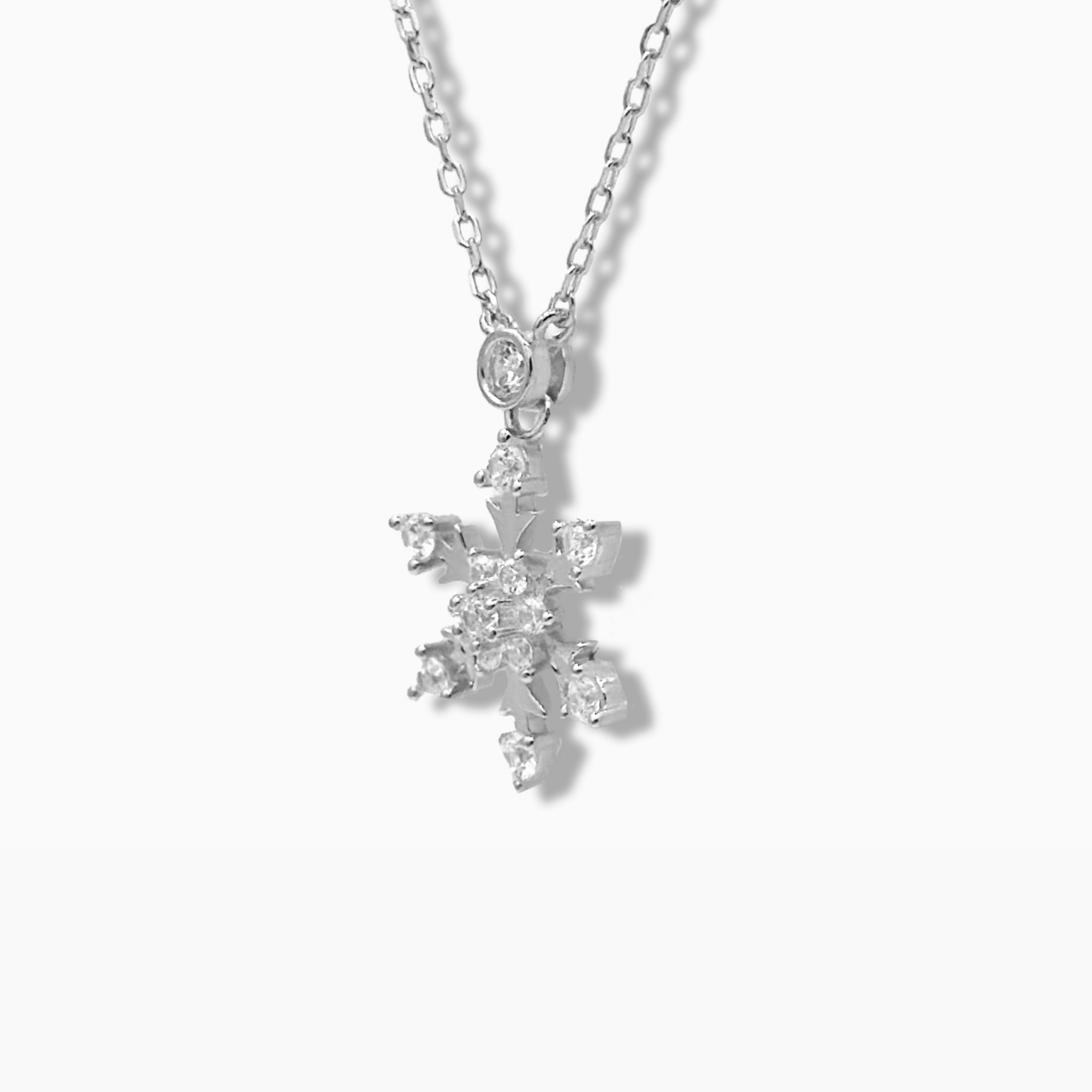 Snowflake Necklace - Rhodium