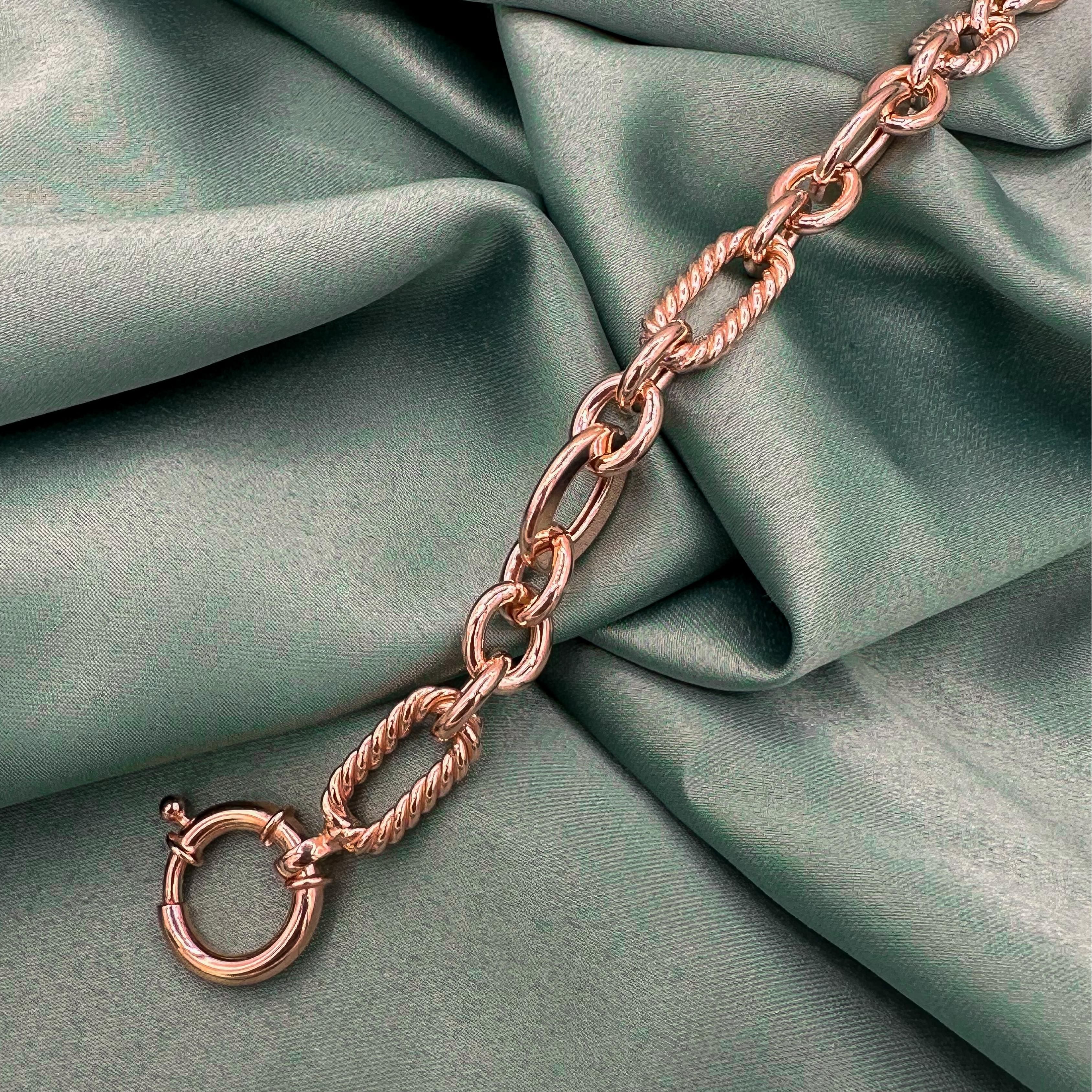 Bract Paperclip Bracelet - Rose Gold