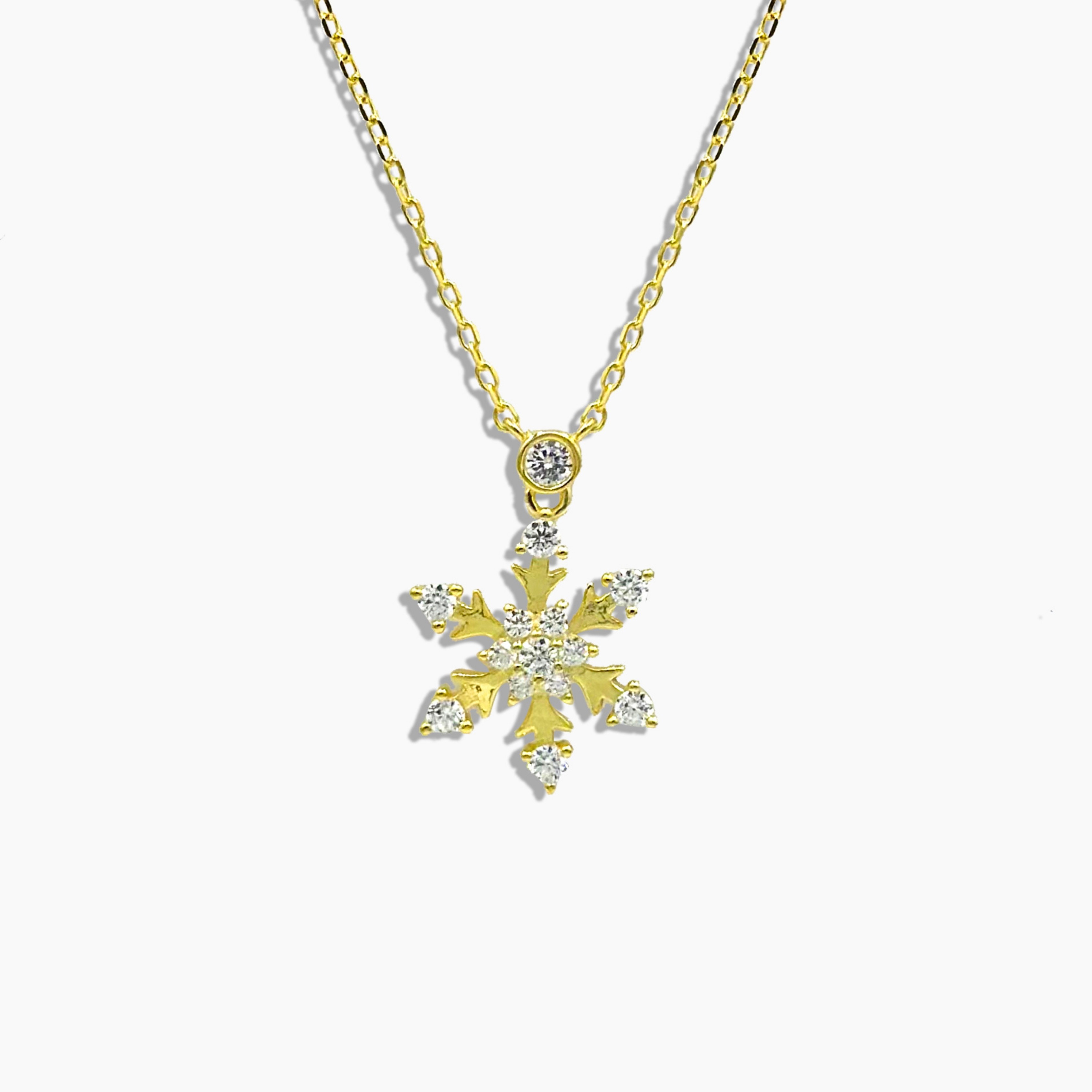 Snowflake Necklace - Gold