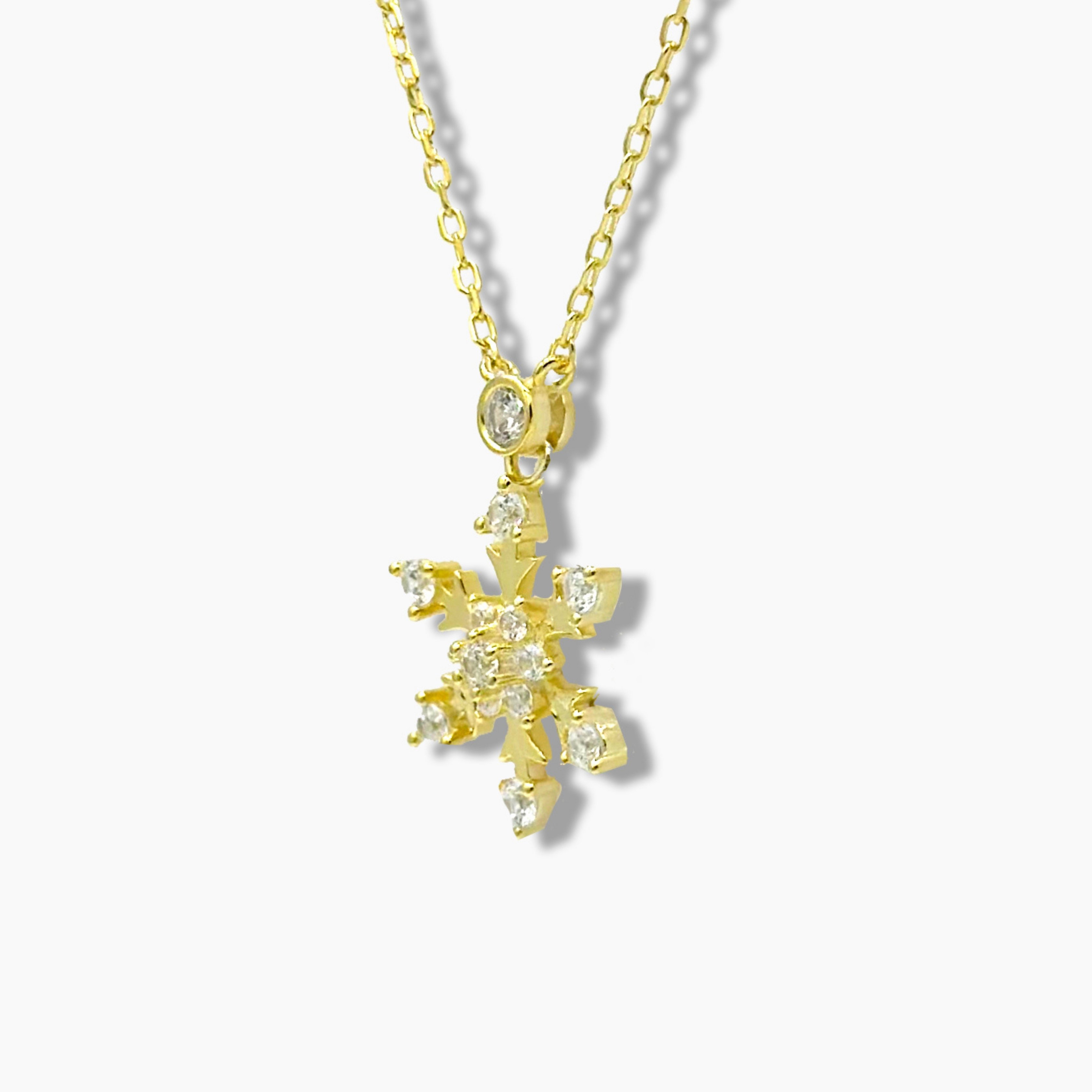 Snowflake Necklace - Gold