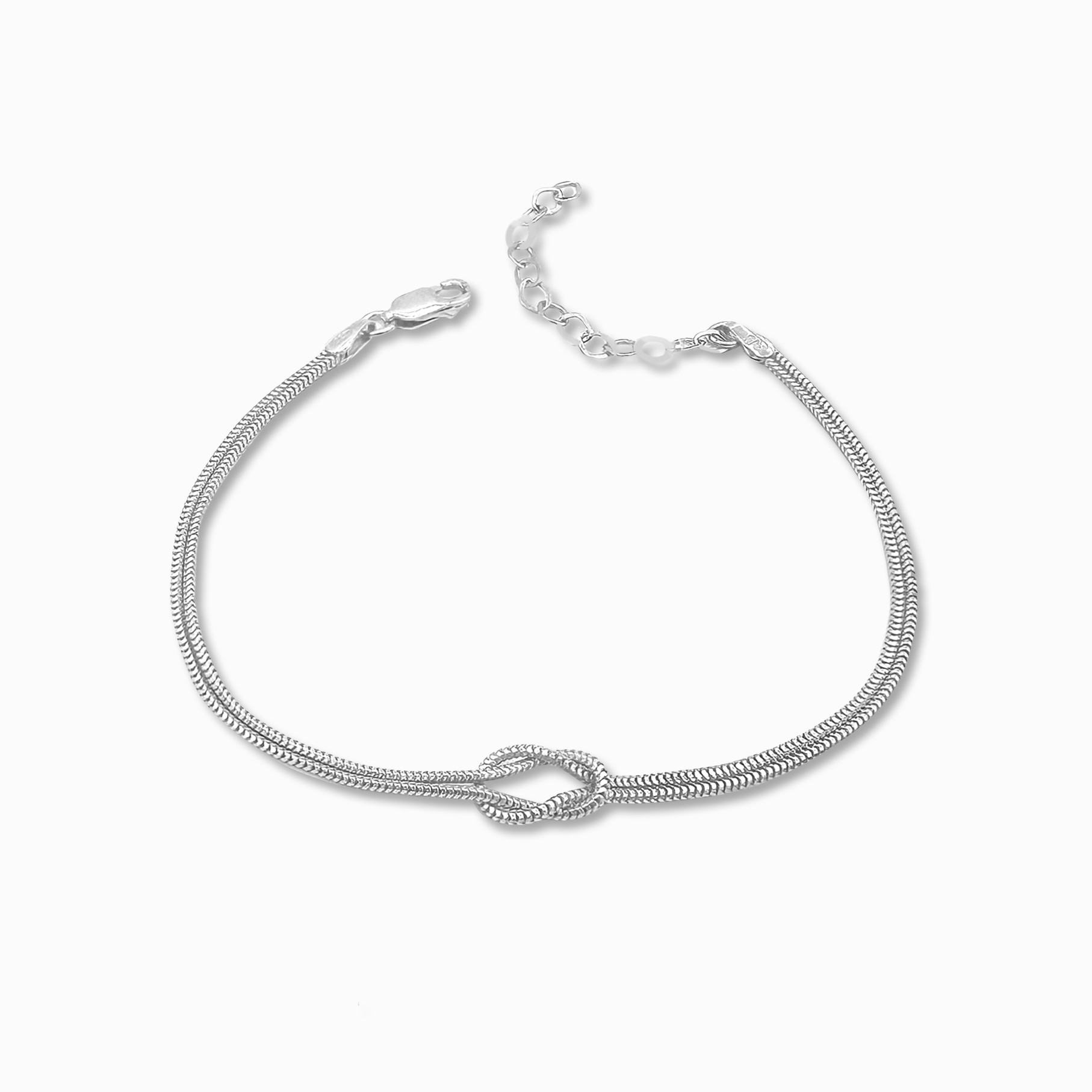 Knot Bracelet - Rhodium