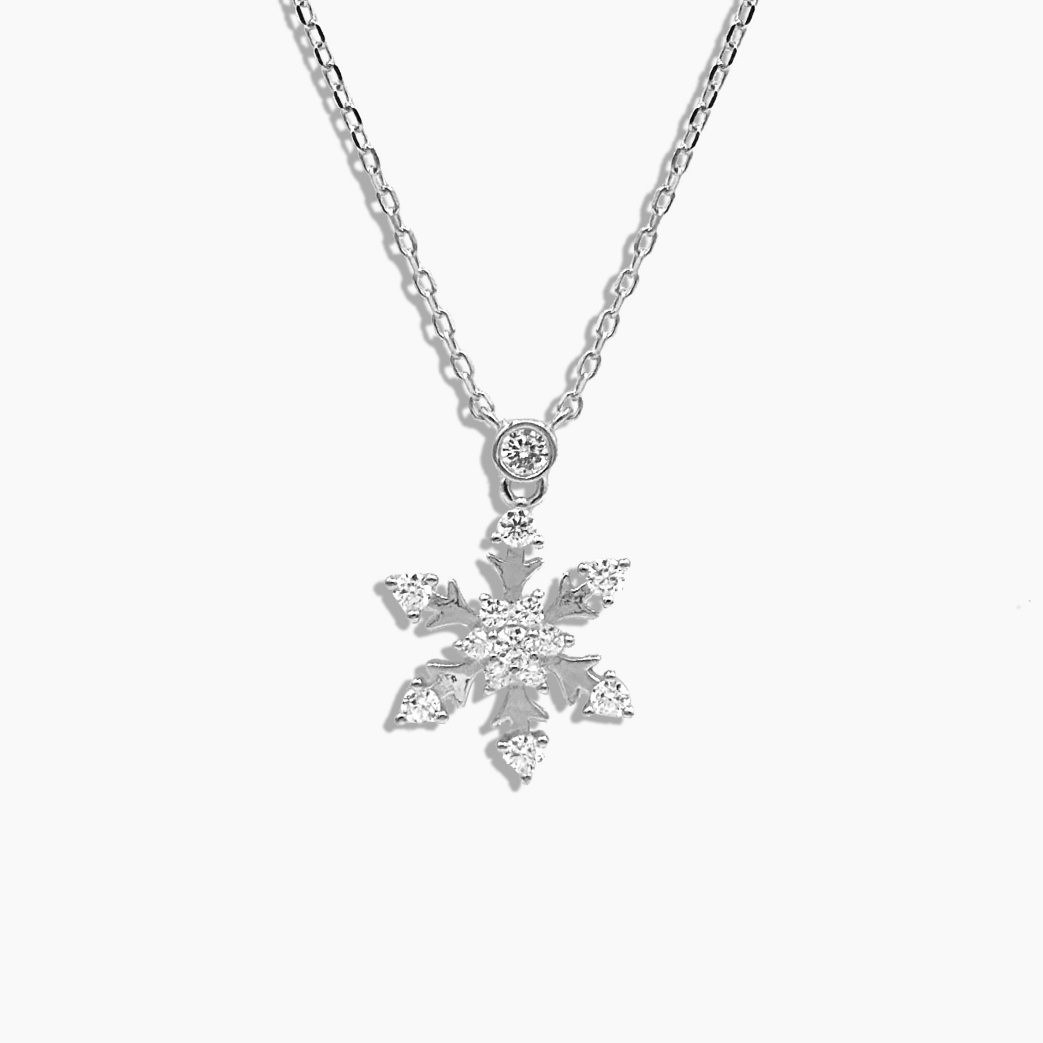 Snowflake Necklace - Rhodium