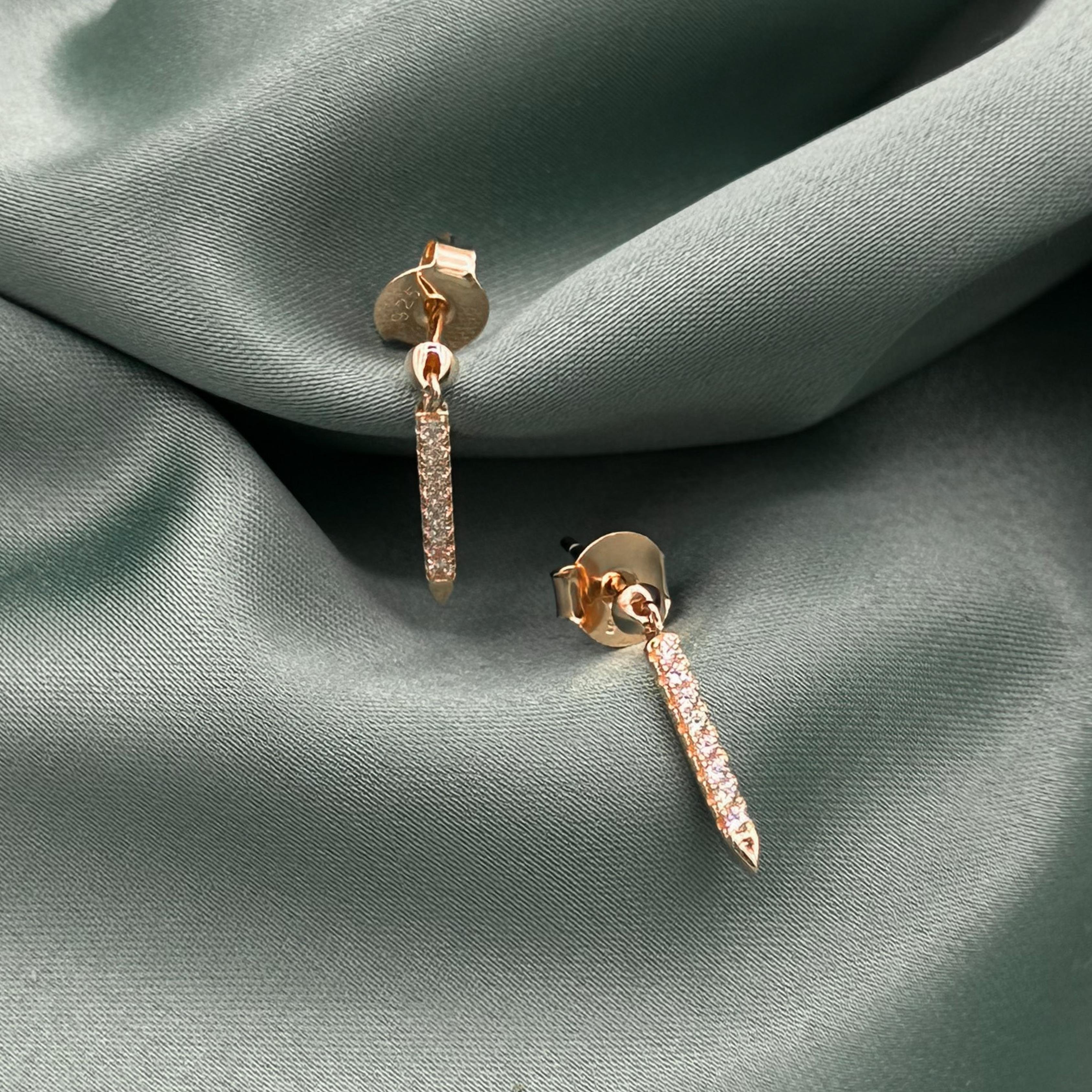 Rhod Earrings - Rose Gold