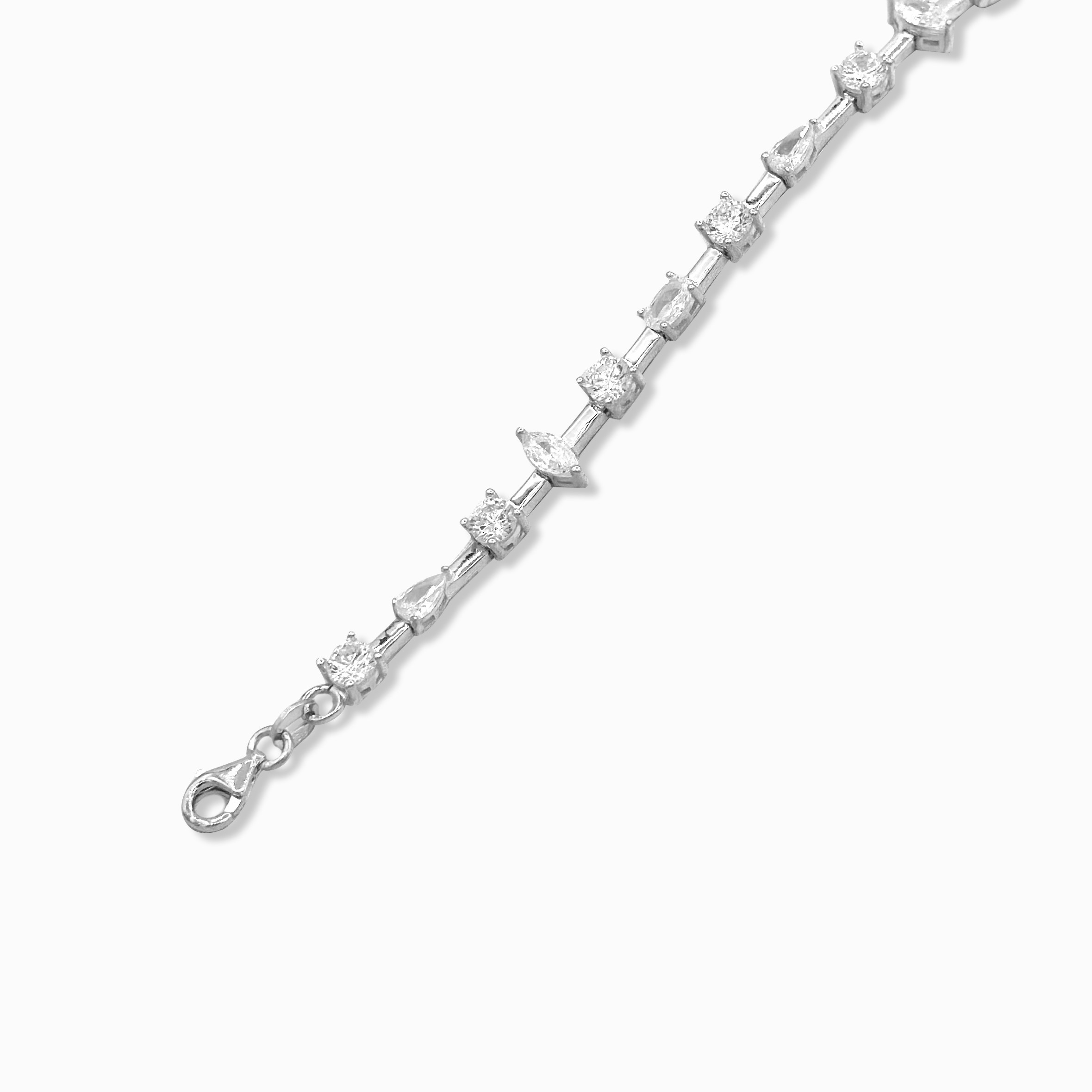 Marquise Waterway Bracelet - Rhodium