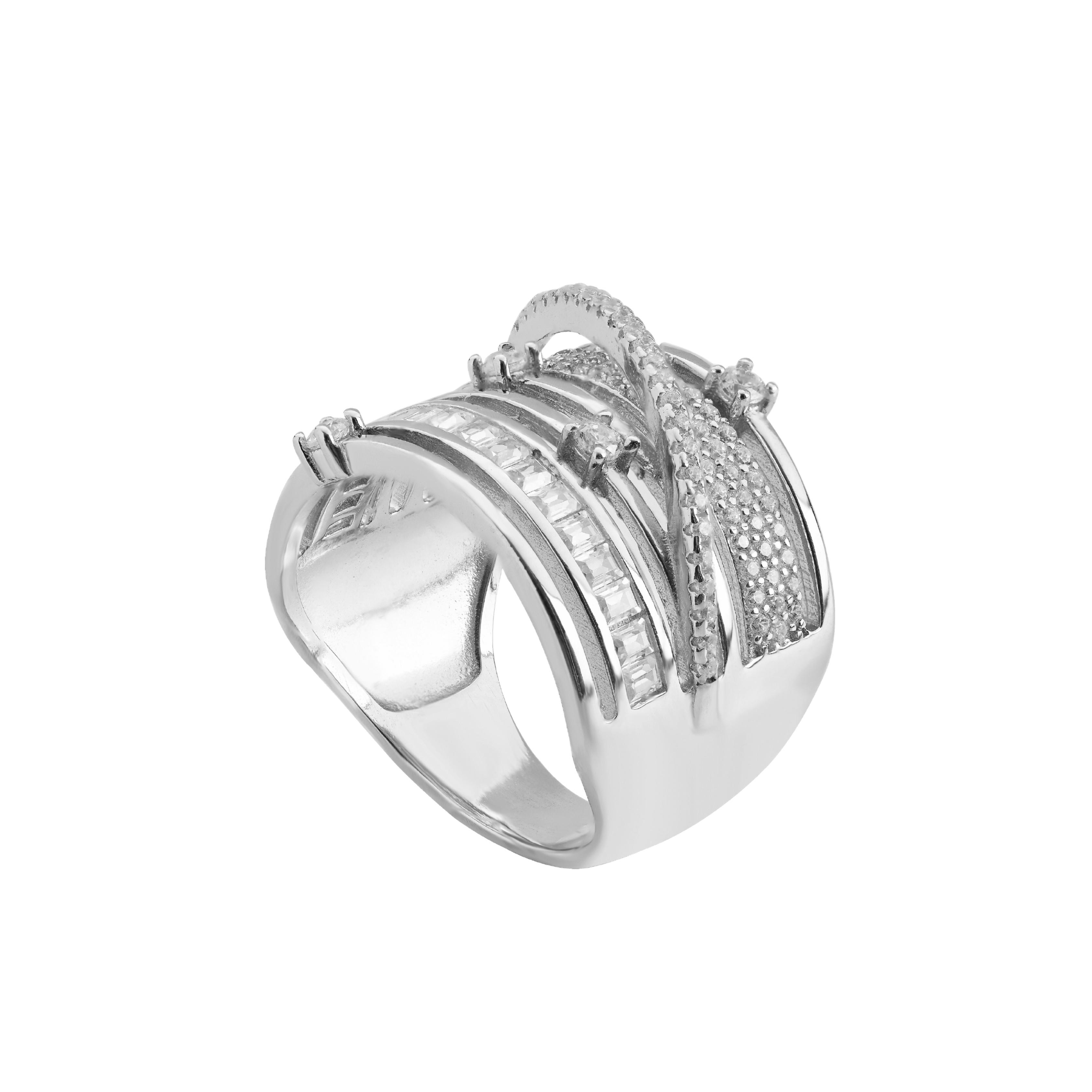 Baguette Exclusive Ring - Rhodium