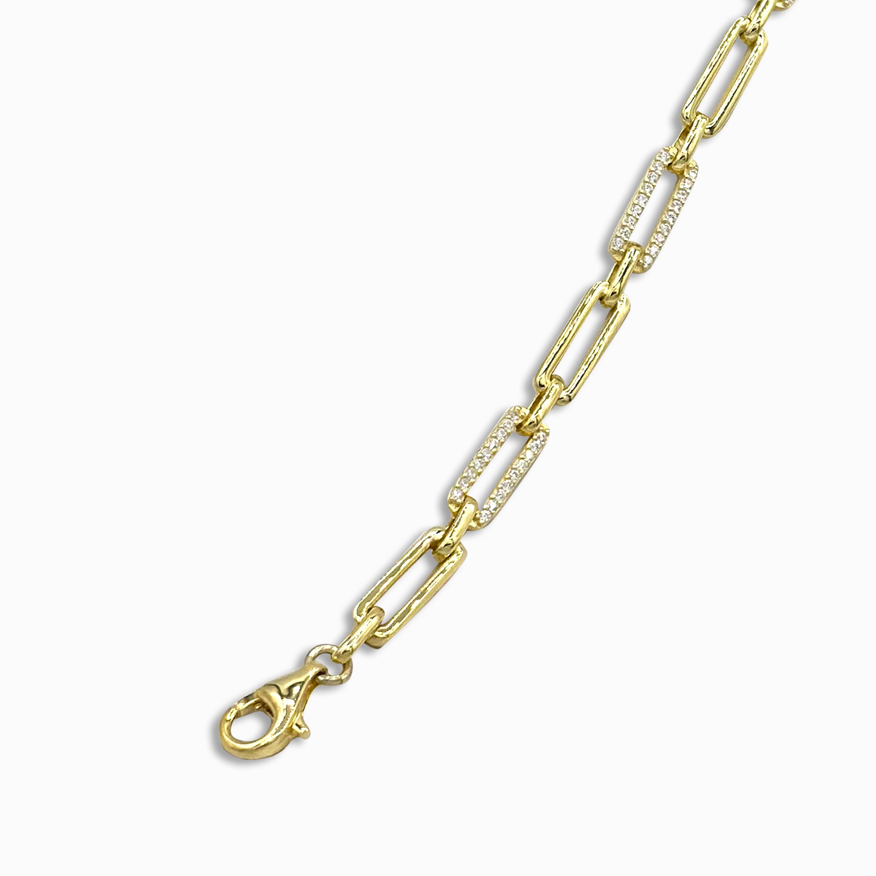 Link Zircon Bracelet - Gold