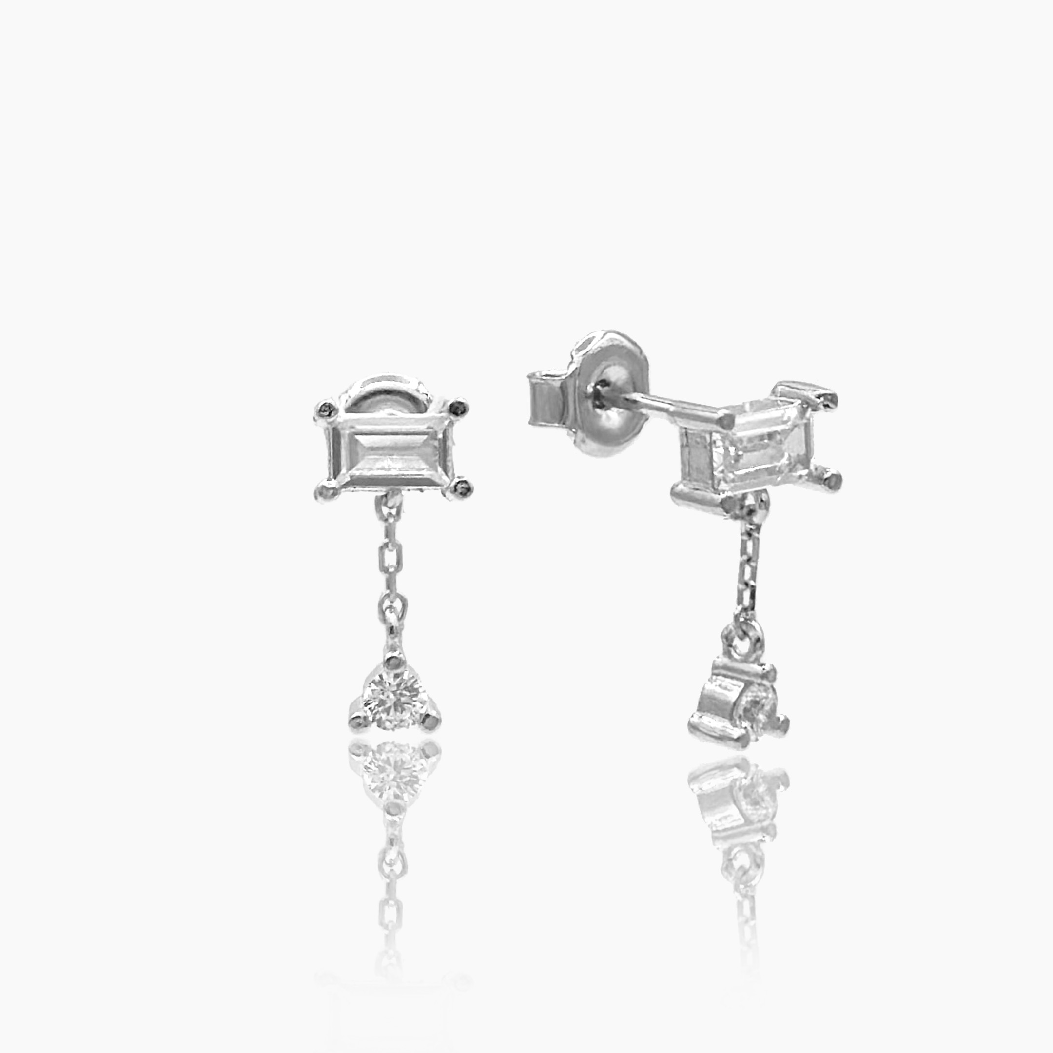 Iris Earrings - Rhodium