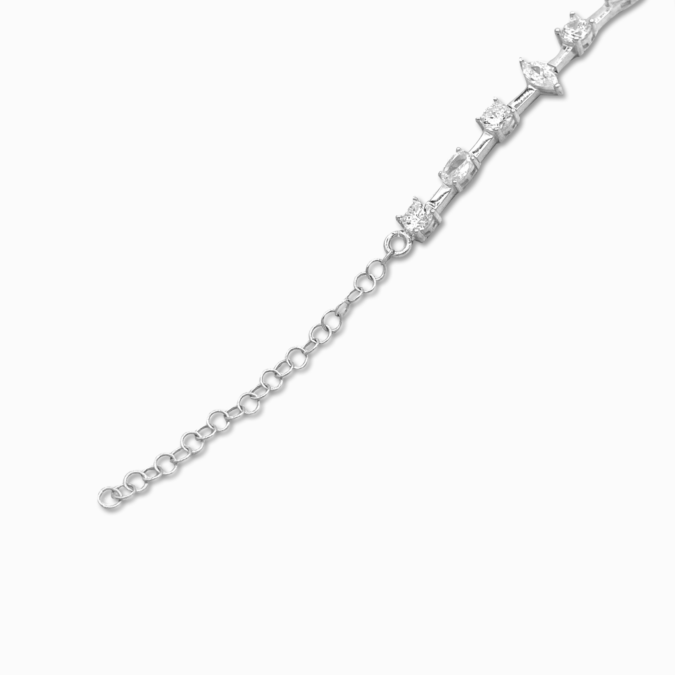 Marquise Waterway Bracelet - Rhodium