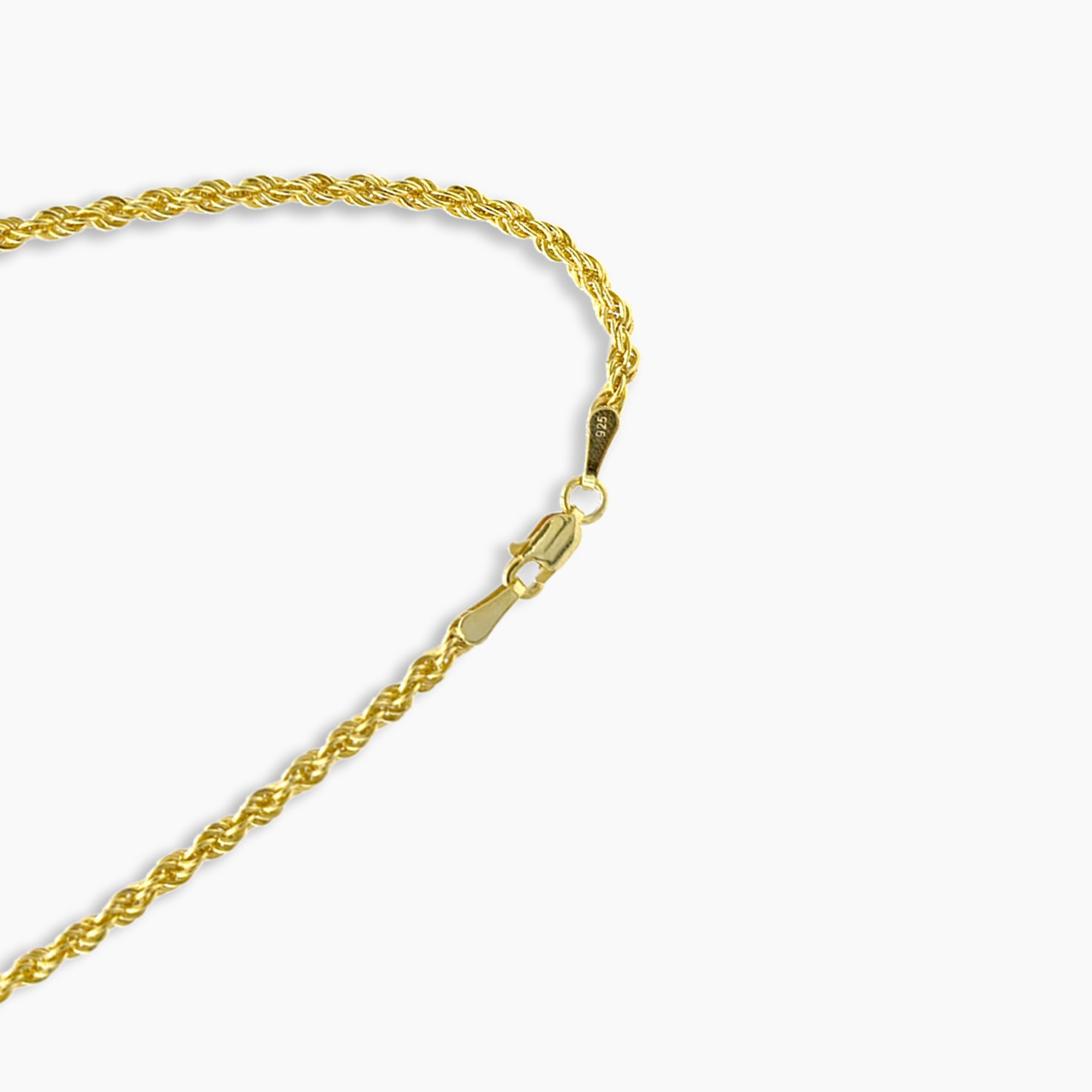 3 mm. Rope Chain - Gold