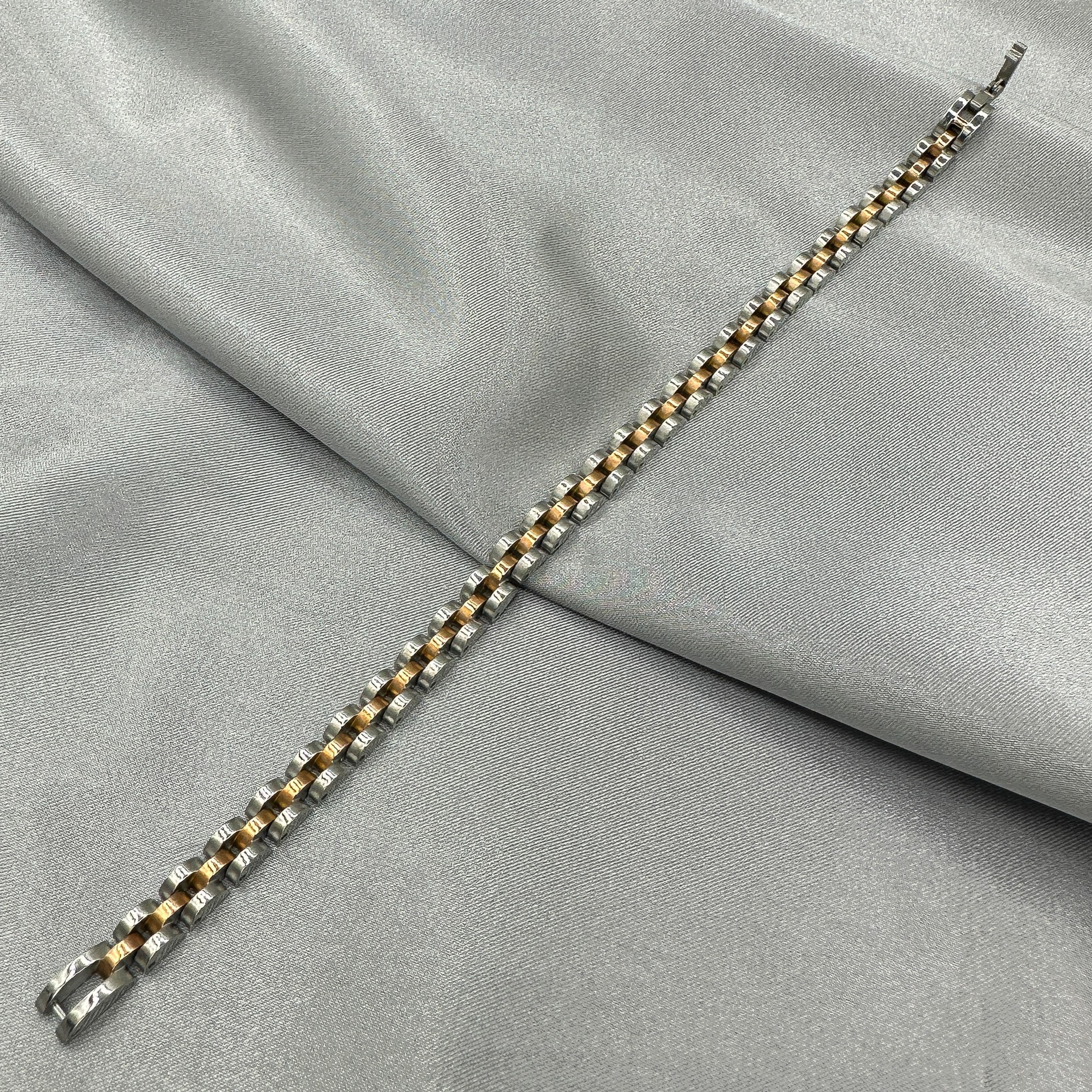 Matrix Steel Bracelet - Silver - Rose Gold