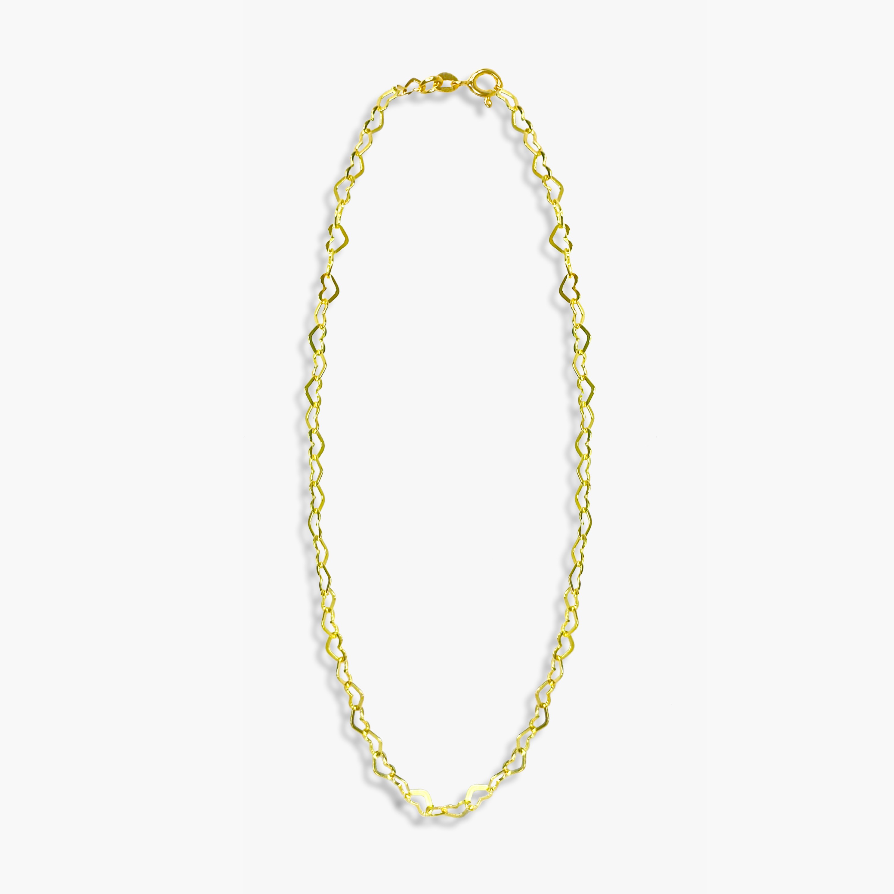 Heart Chain Necklace - Gold