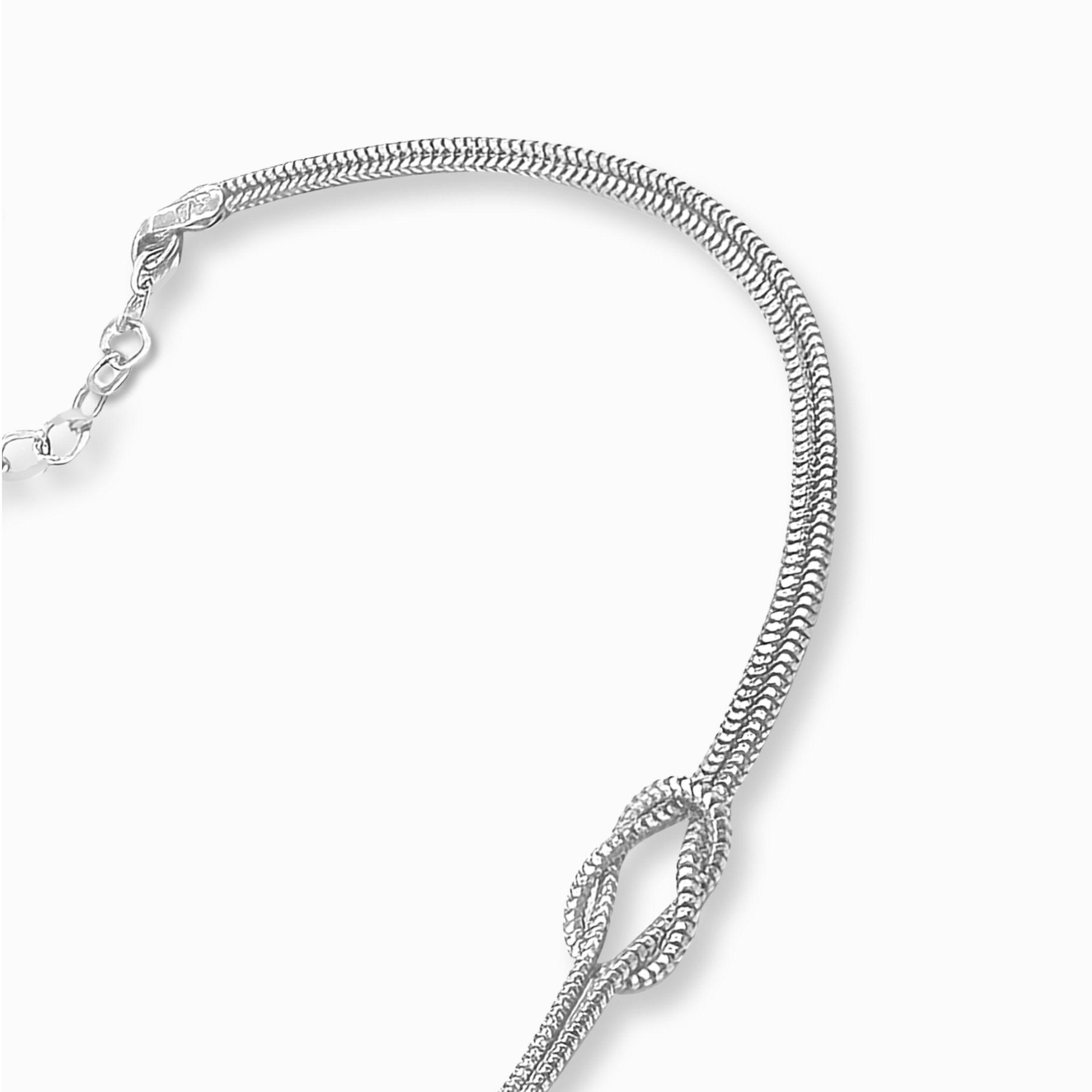 Knot Bracelet - Rhodium