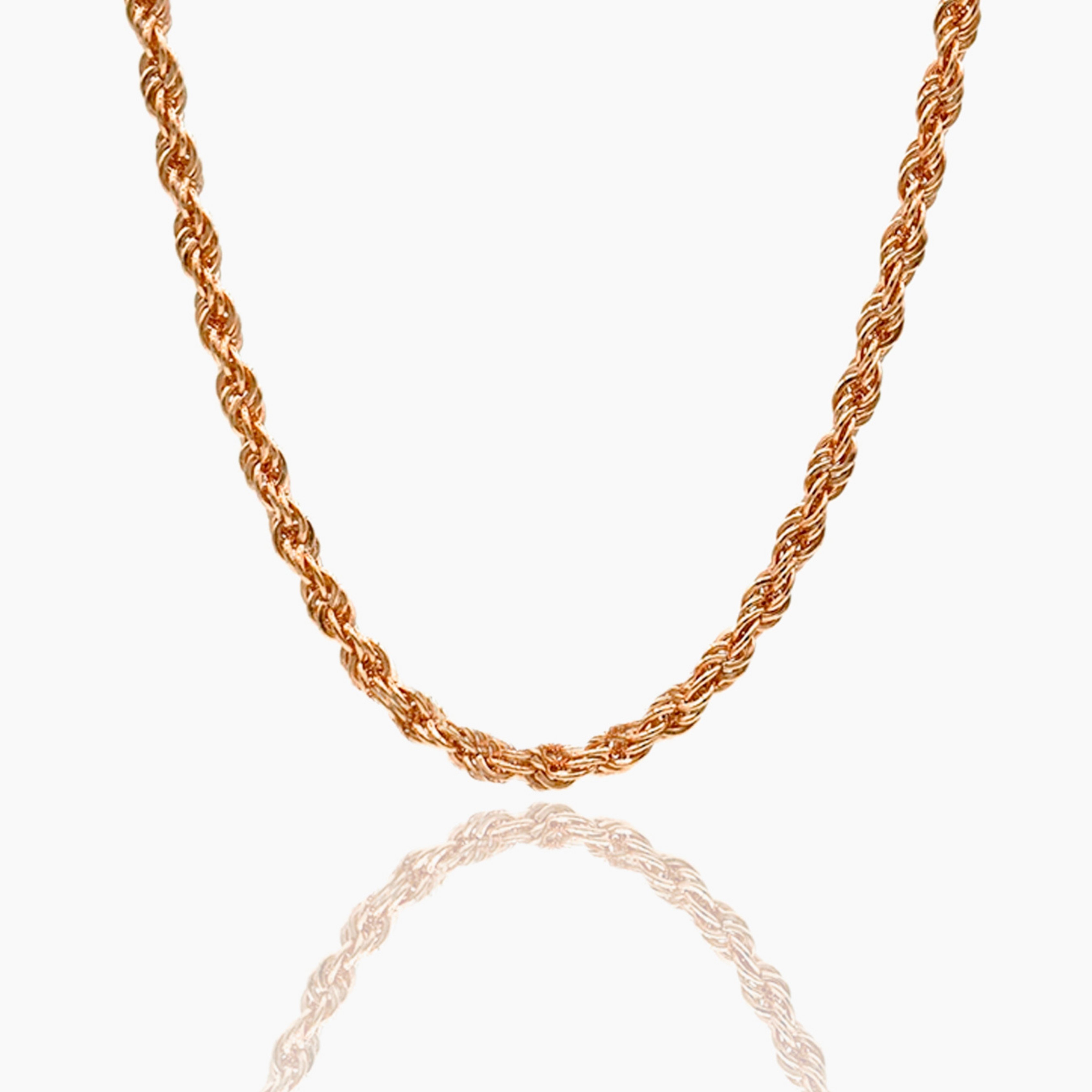 3 mm. Rope Chain - Rose Gold