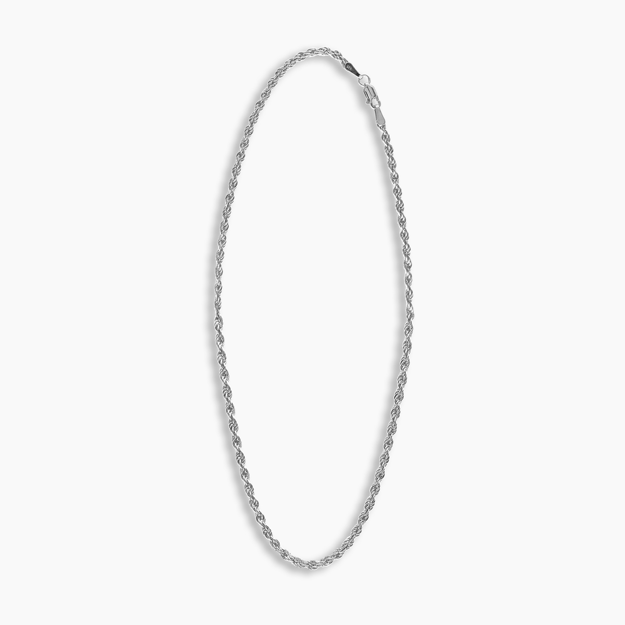 3 mm. Rope Chain - Rhodium