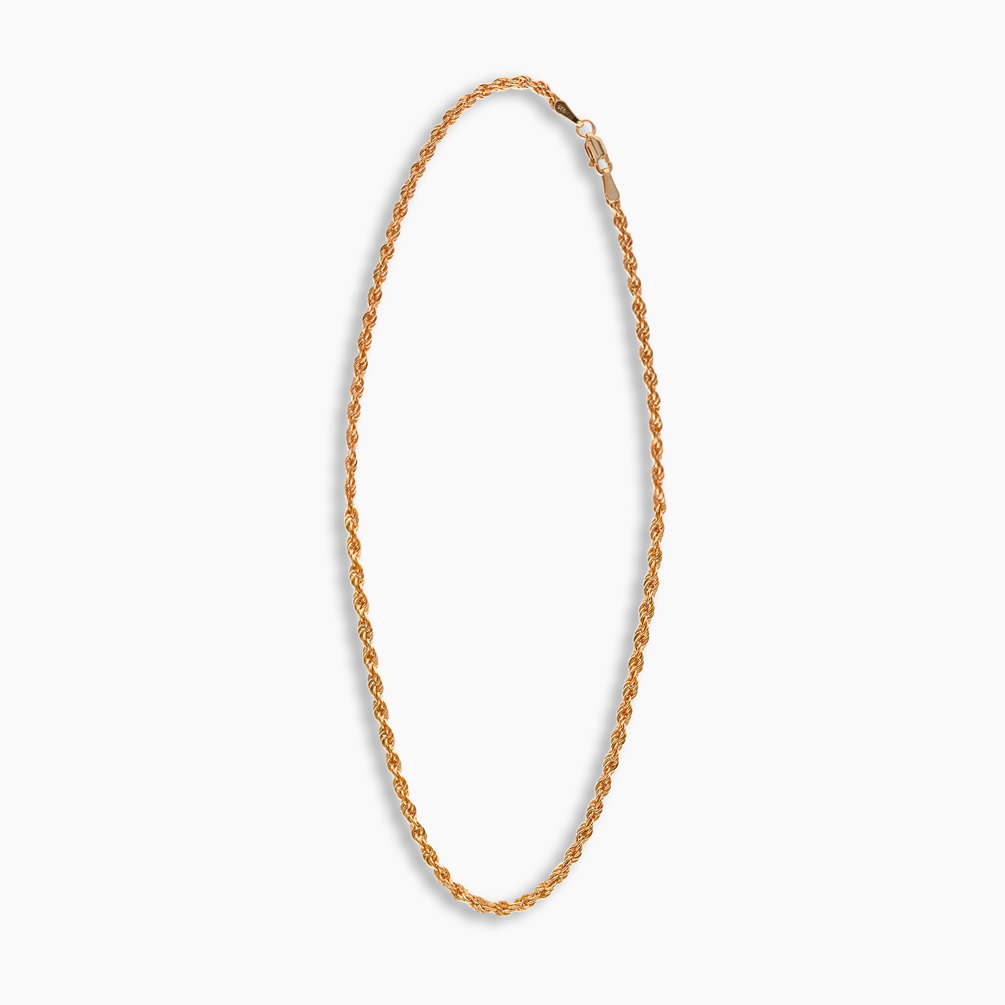 3 mm. Rope Chain - Rose Gold