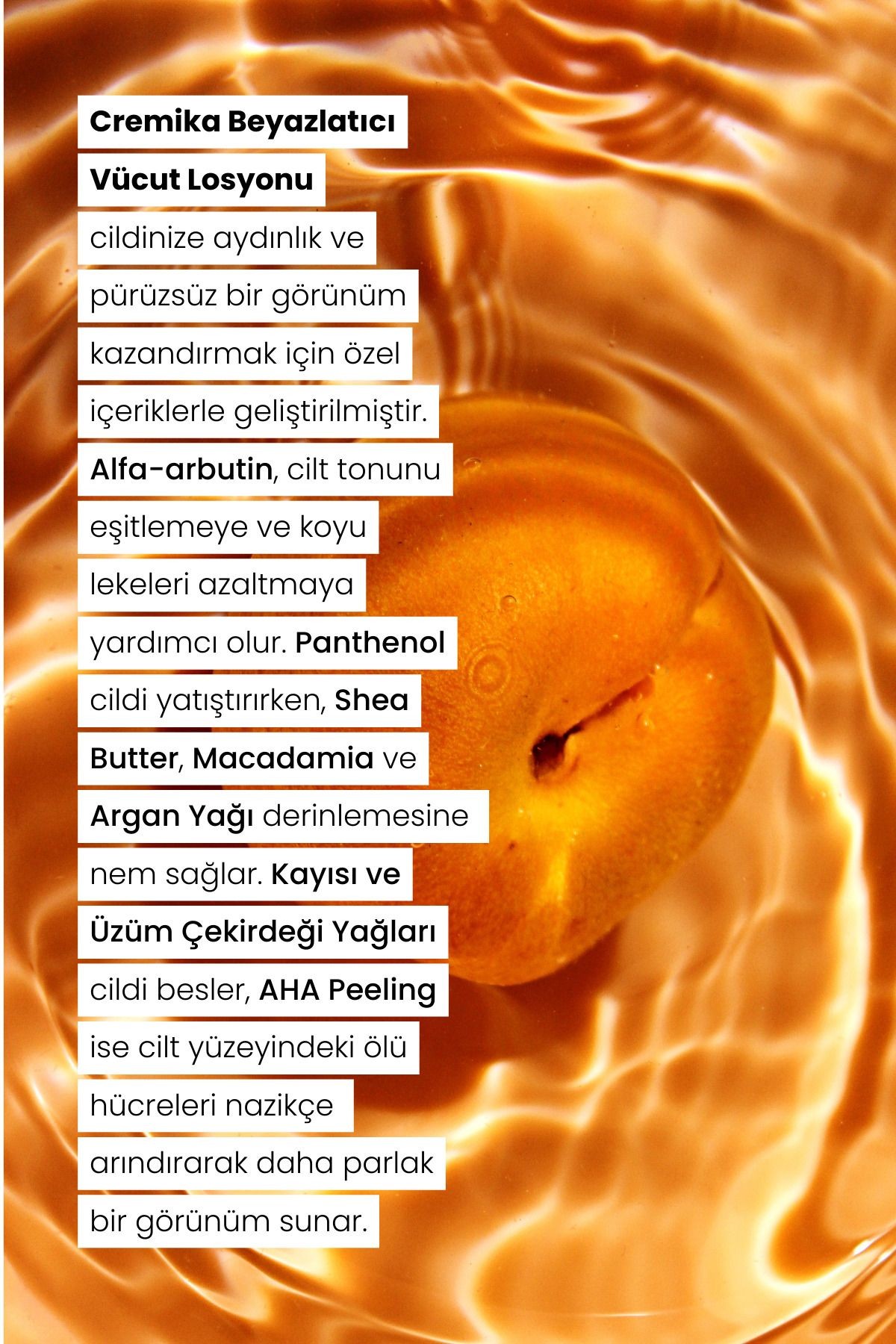 Beyazlatıcı Vücut Losyon Krem, Bearberry,arbutin%2, Sheabutter,panthenol,e Vitamini, Üzüm Çekirdeği