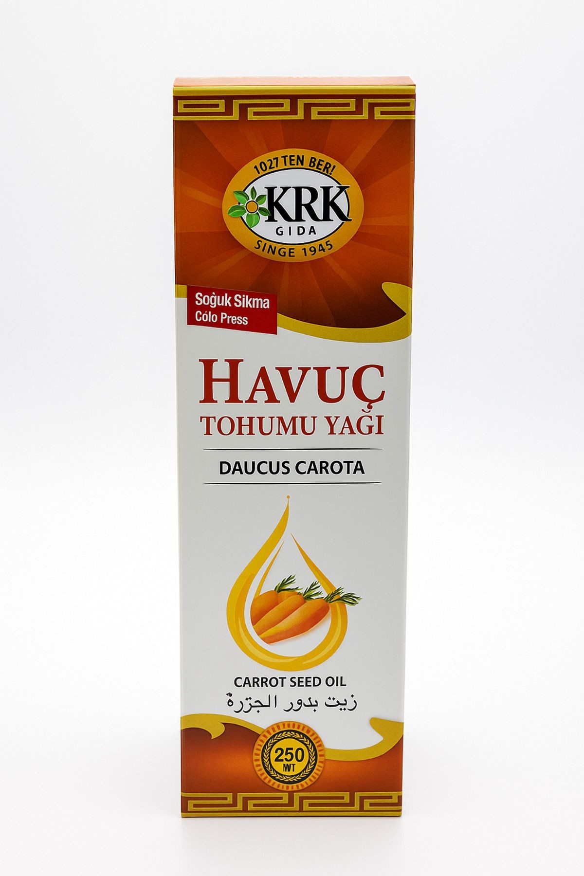 Soğuk Sıkım Havuç Yağı 250ml – Cilt & Saç Bakımı İçin