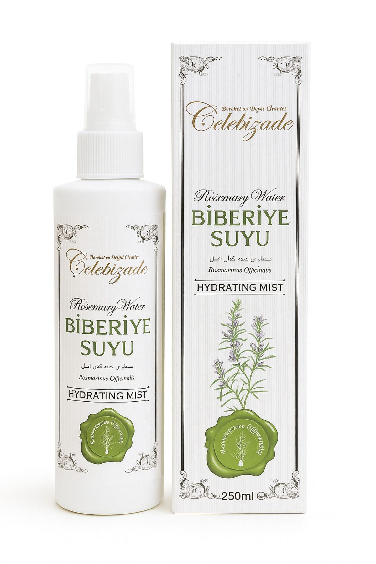 Biberiye Suyu Hidrosol Sprey – Saf Bitki Suyu 250 ML